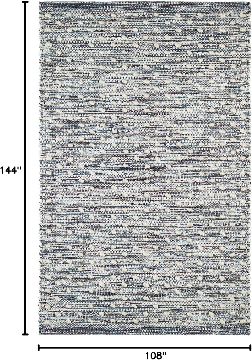 Hobnail Blue Handwoven Performance Rug
