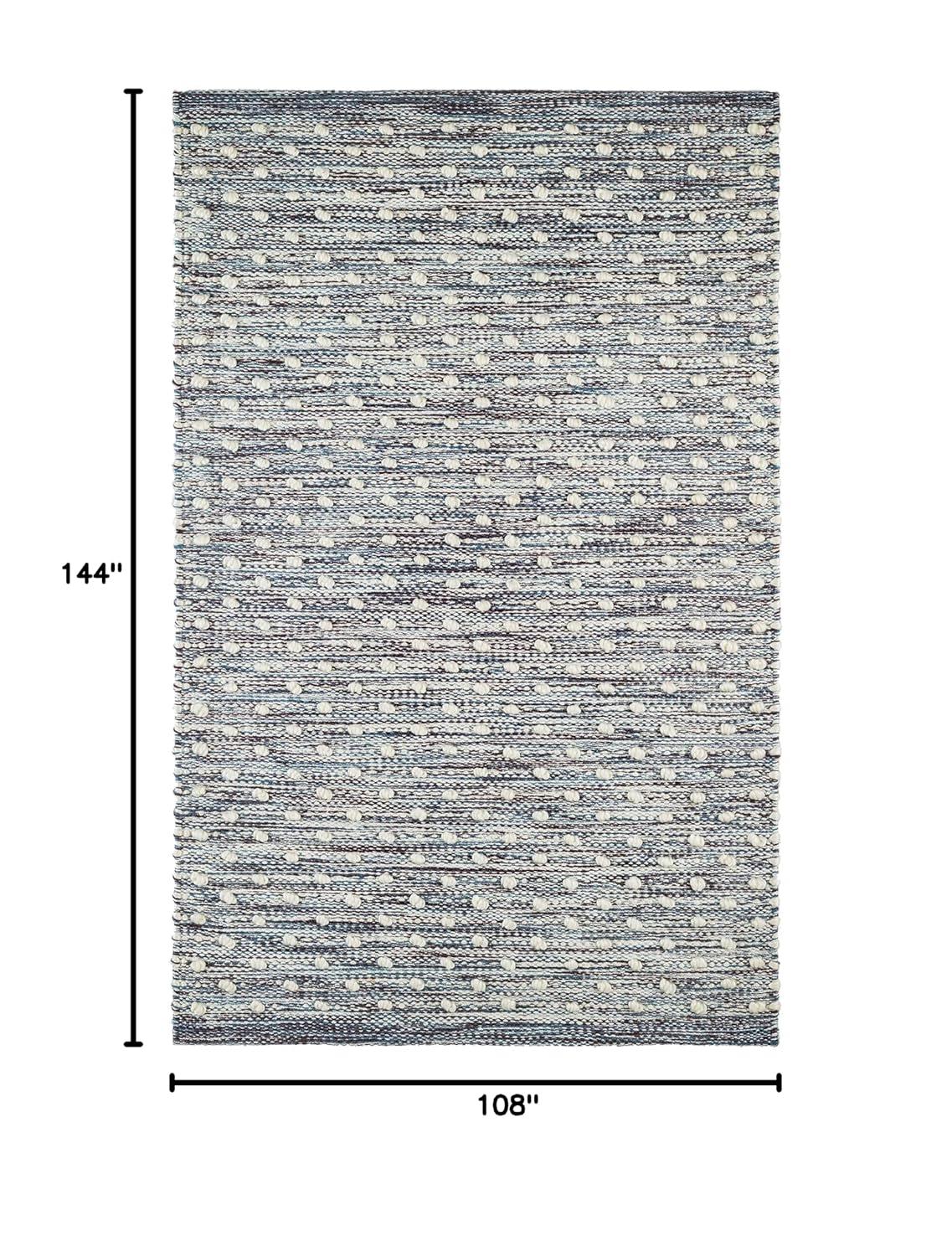 Hobnail Blue Handwoven Performance Rug