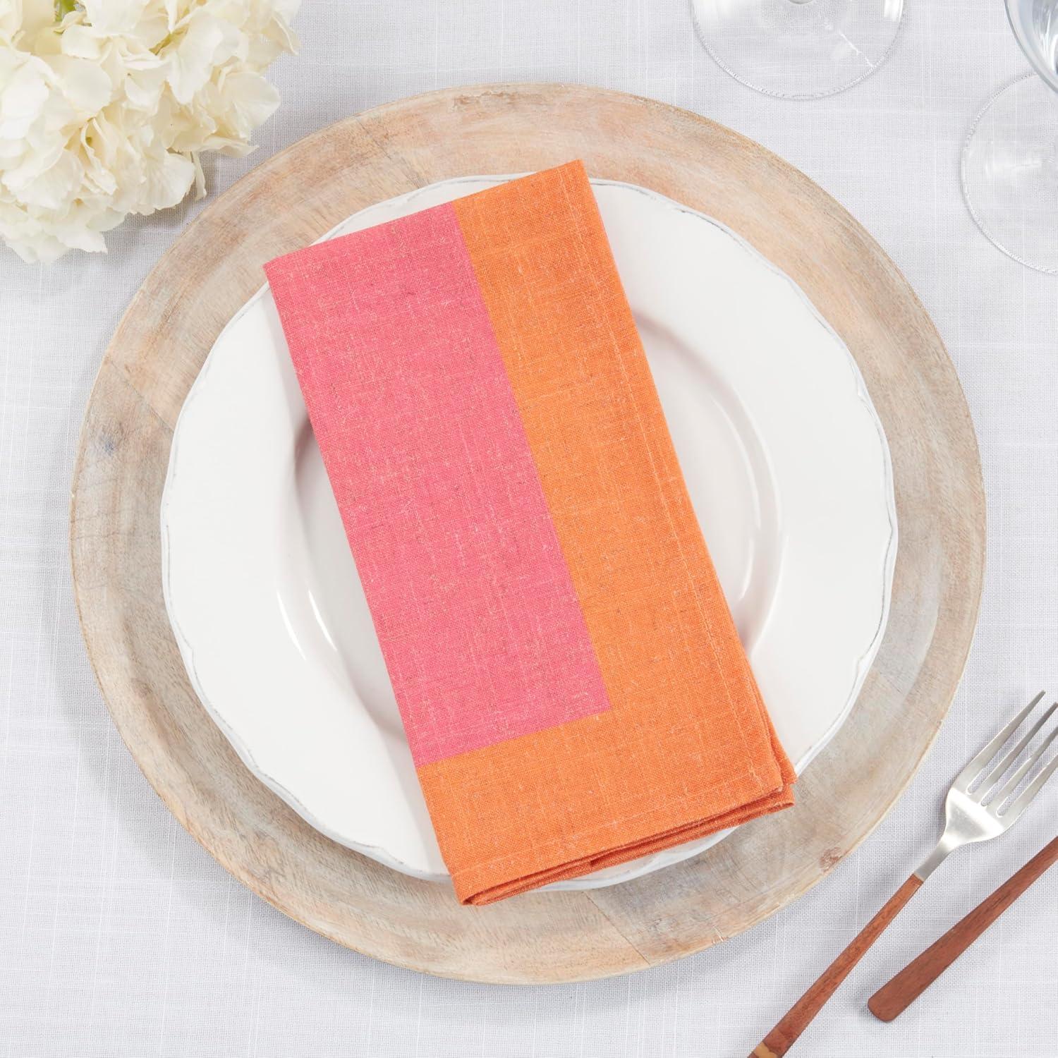 85% Polyester - 15% Linen No Pattern Rectangle Napkin