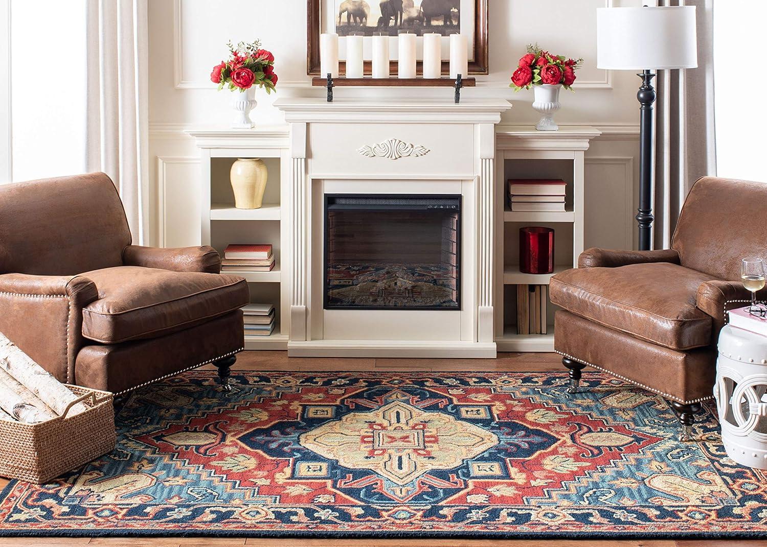 Heritage HG920 Hand Loomed Area Rug - Beige/Grey - 8'9"x11'9" - Safavieh.