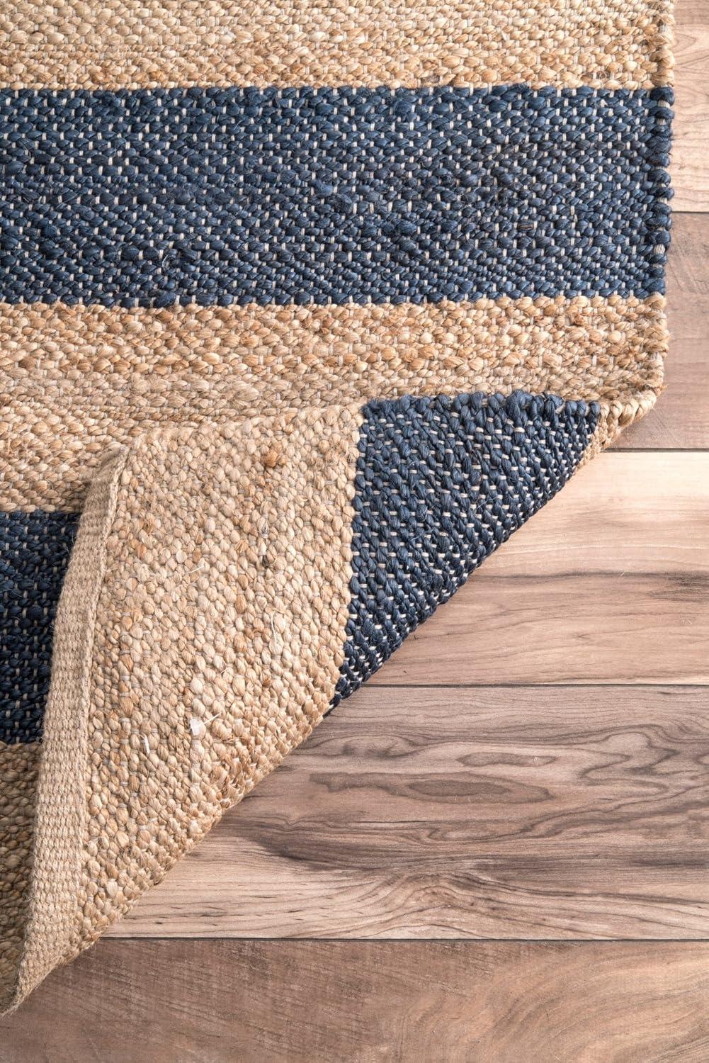 nuLOOM Flatweave Alisia Stripes Jute Area Rug