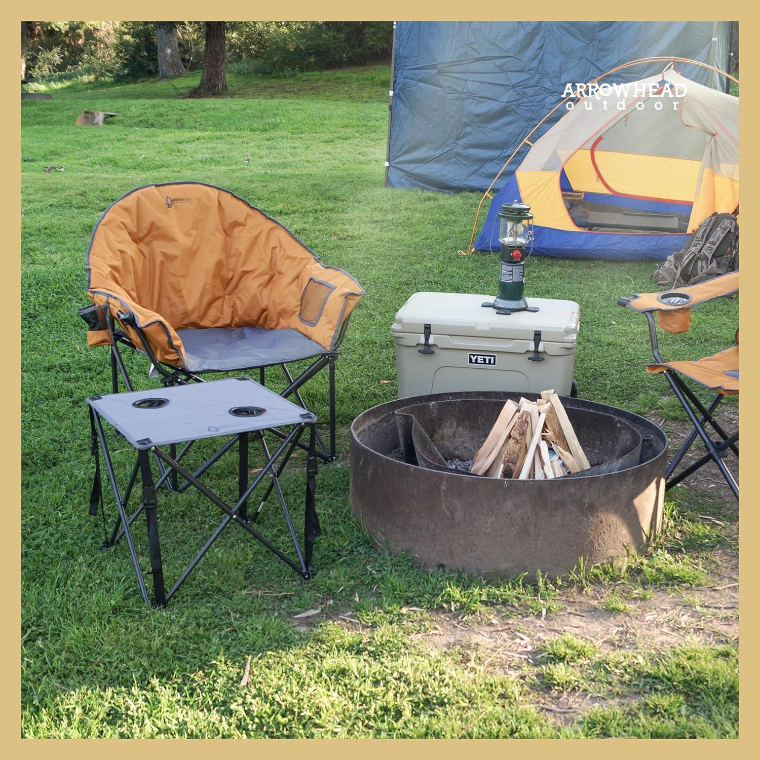 Folding Camping Chair with Cushions