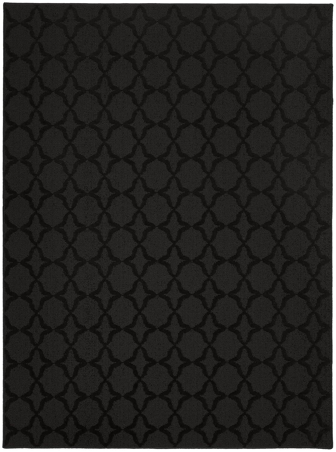 Garland Rug Sparta Black Indoor Area Rug, 8' x 10'