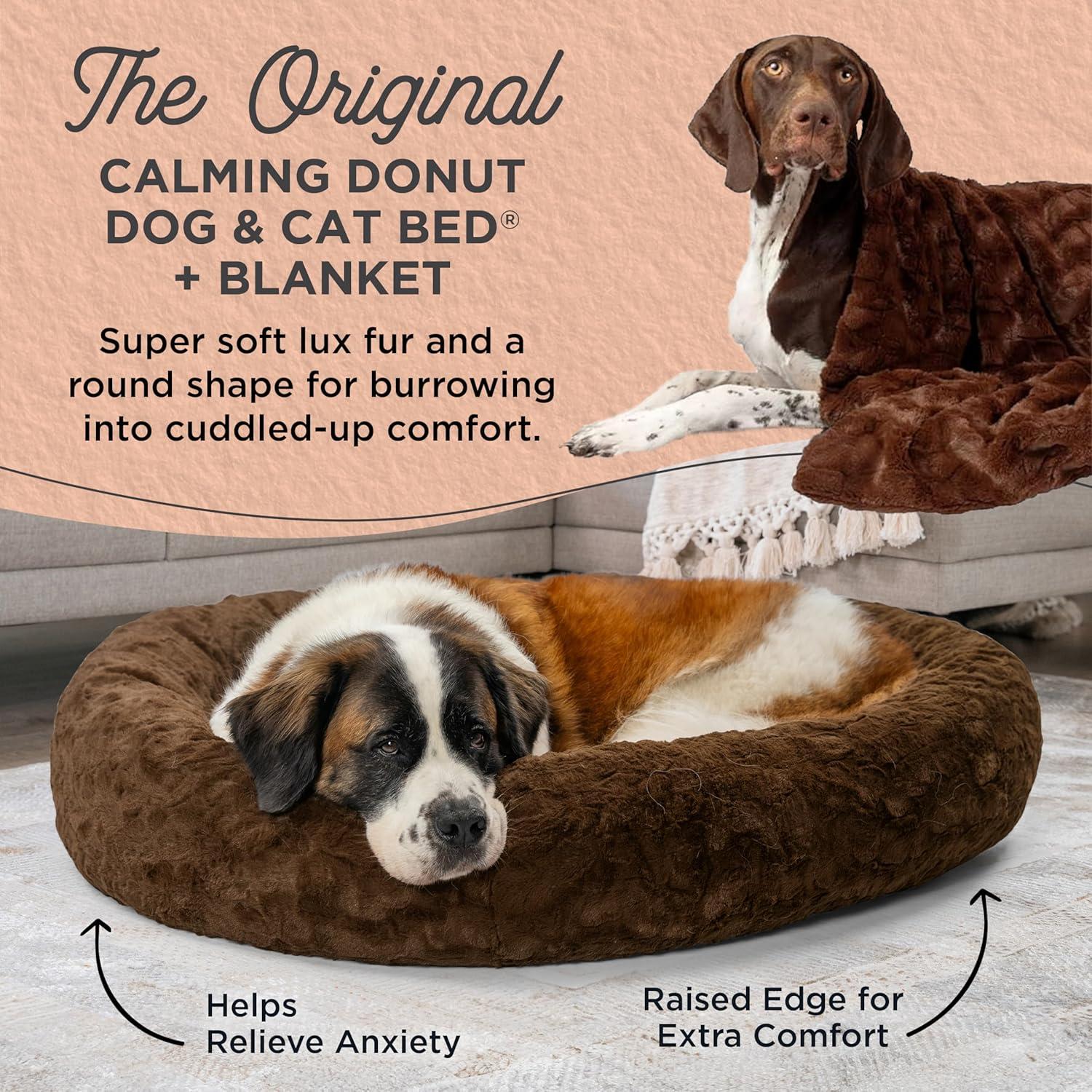 Best Friends By Sheri Best Friends by Sheri Bundle The Original Calming Lux Donut Cuddler Pet Bed/Throw