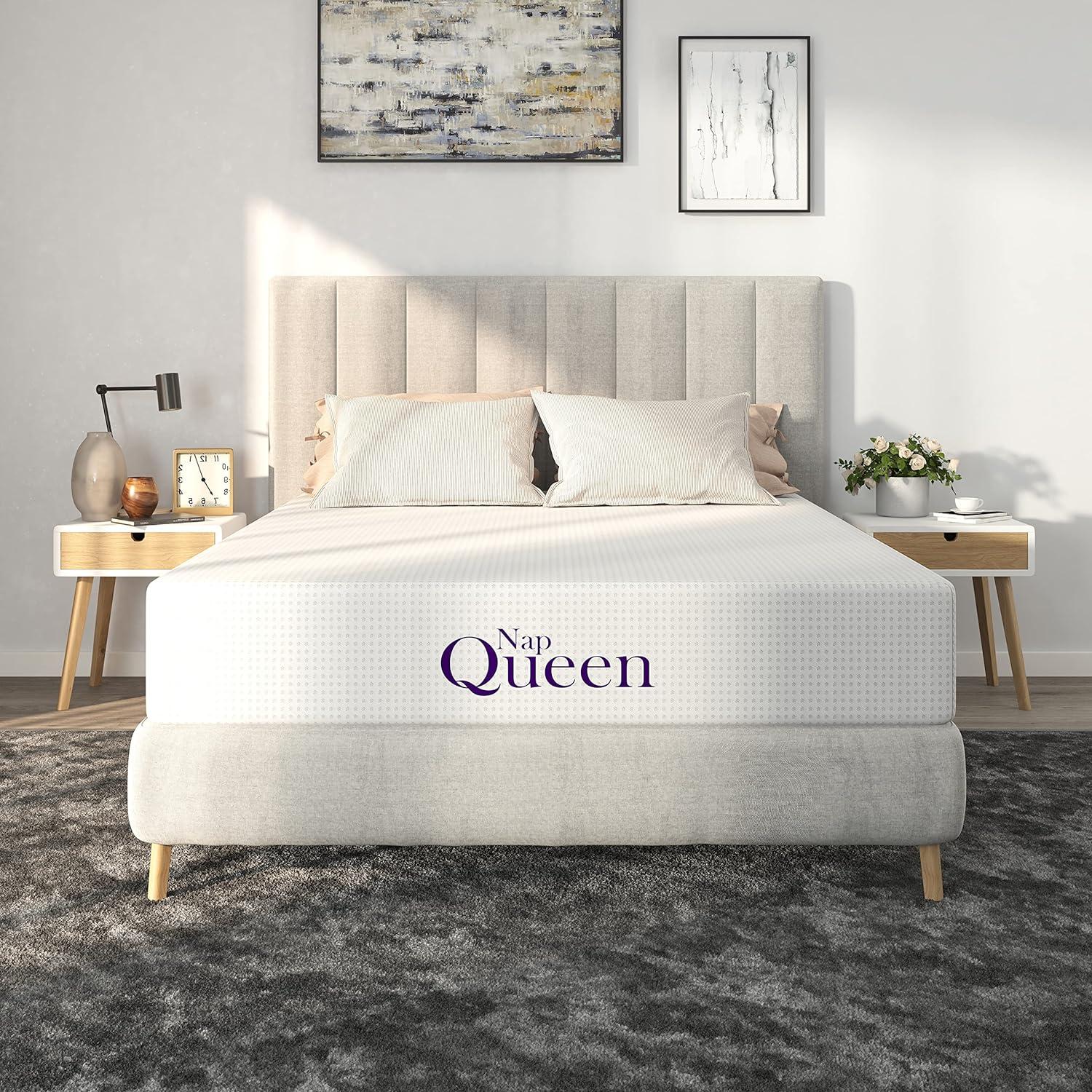 NapQueen 10" Queen Bamboo Charcoal Memory Foam Mattress