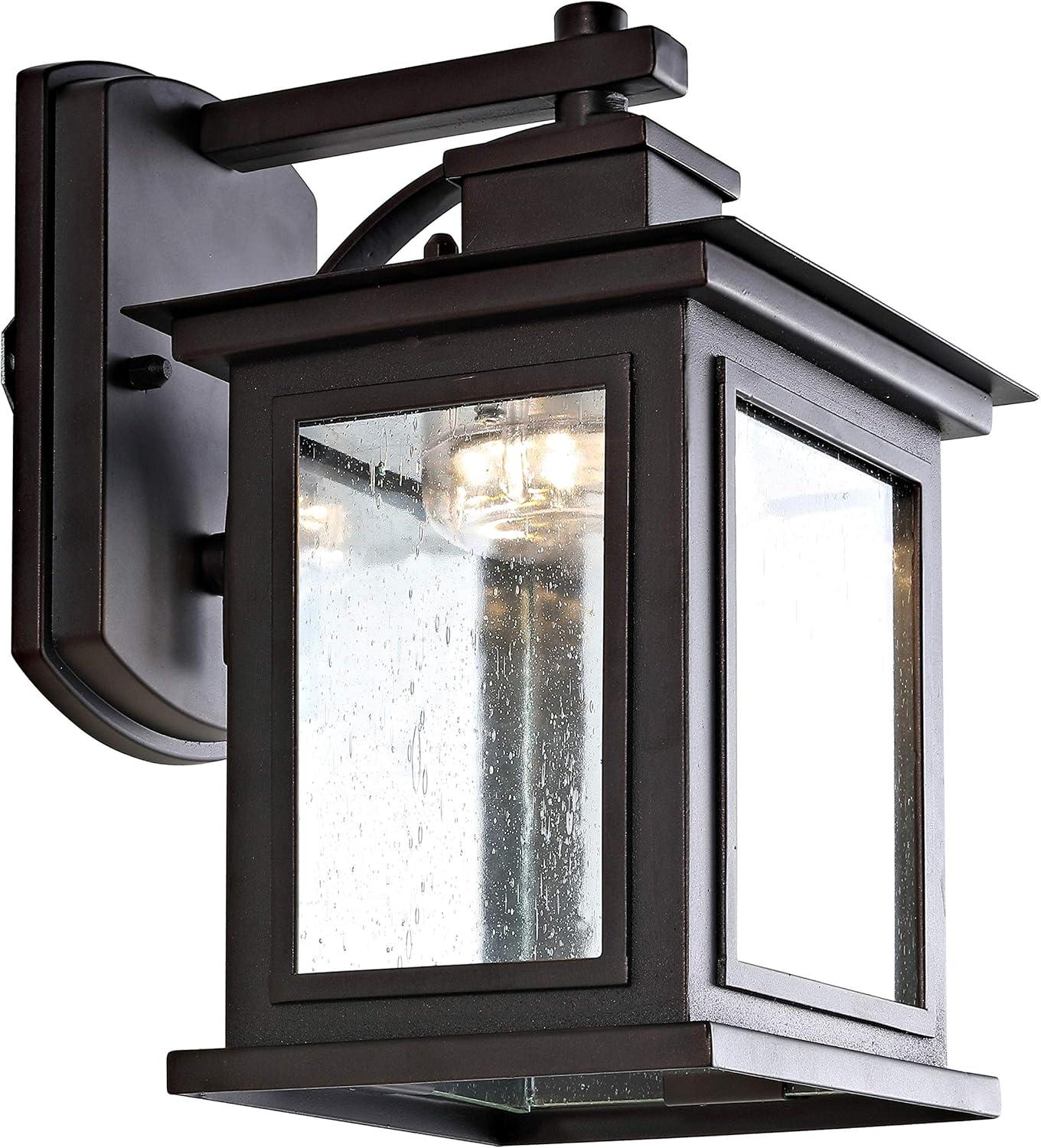 Gorgen Outdoor Wall Lantern - Oil Rubbed Bronze (Black) - Safavieh