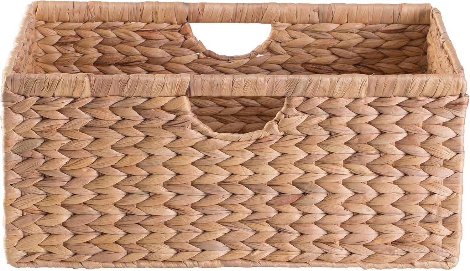 Foldable Natural Water Hyacinth Storage Bin