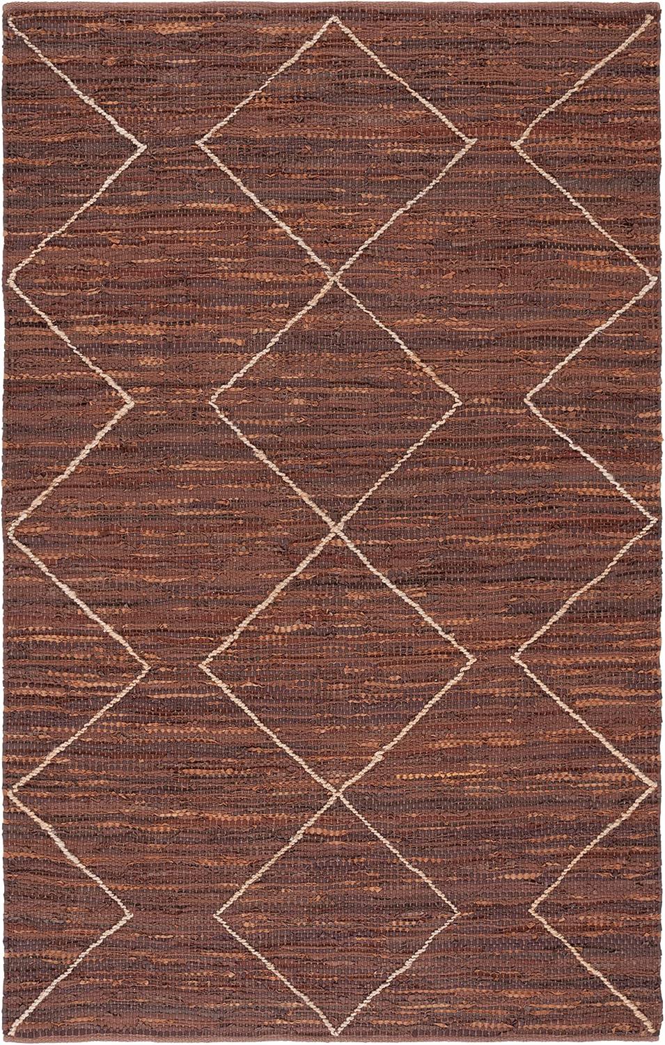 Leather Geometric Rug