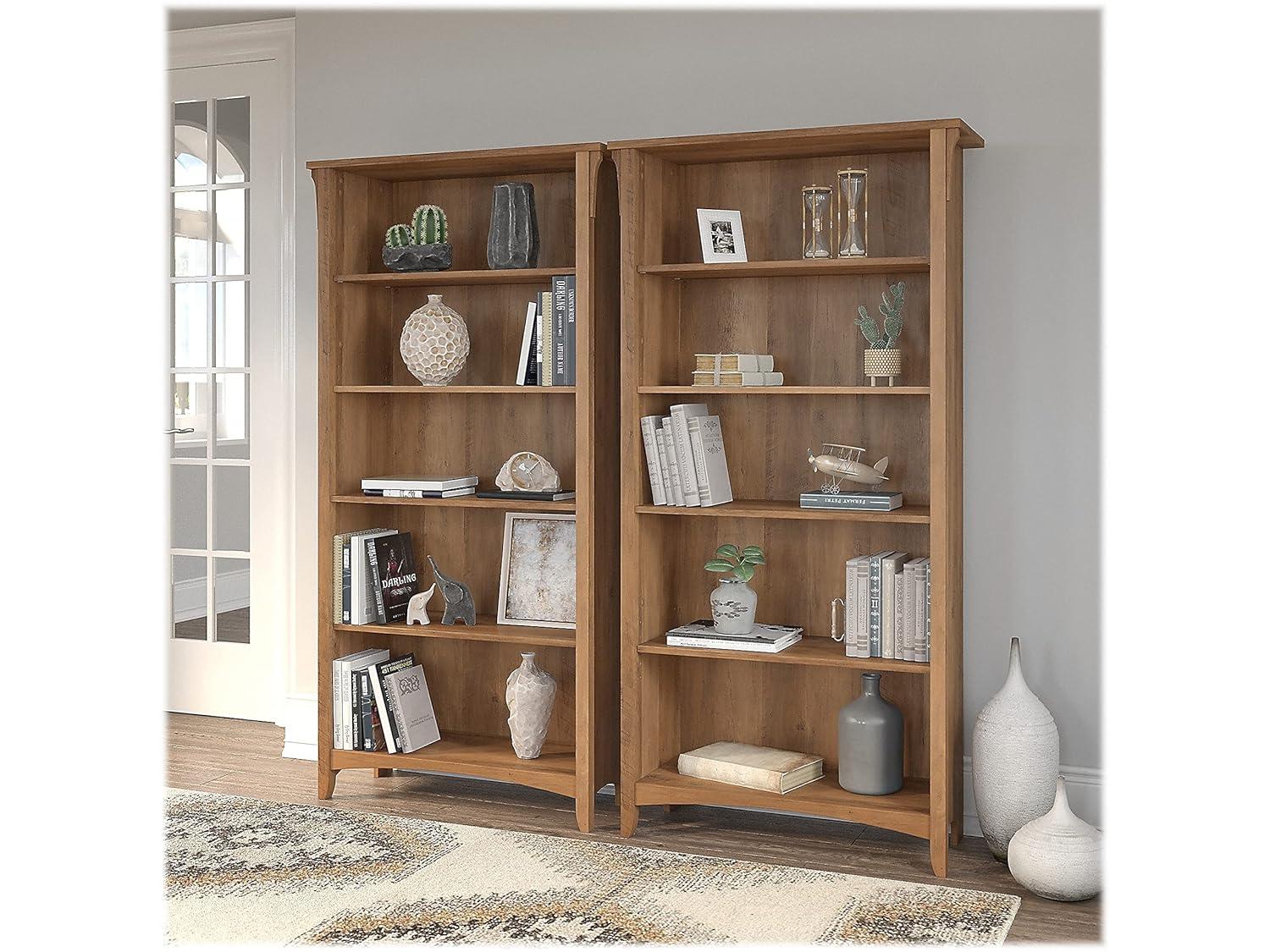 Red Barrel Studio® Khadesha Tall 5 Shelf Bookcase - Set Of 2