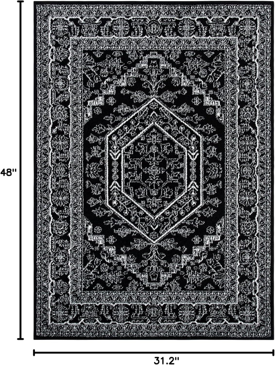 Adirondack ADR108 Power Loomed Accent Rug - Red/Black - 2'6"x4' - Safavieh.