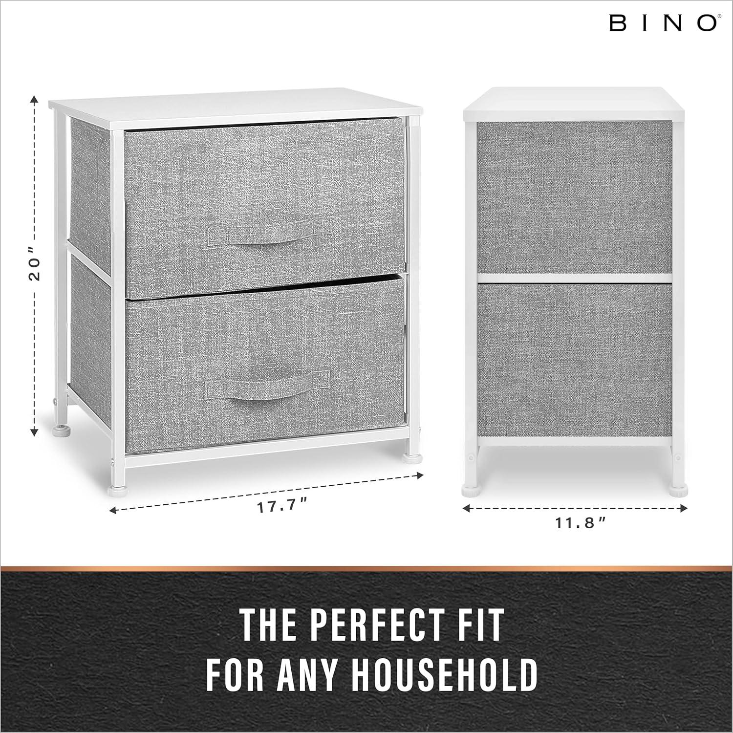 Bigroof Dresser Storage Organizer, Fabric Drawers Closet of Drawers Storage Unit for Bedroom Steel Frame Wood Top(Light Gray-7 Drawers)