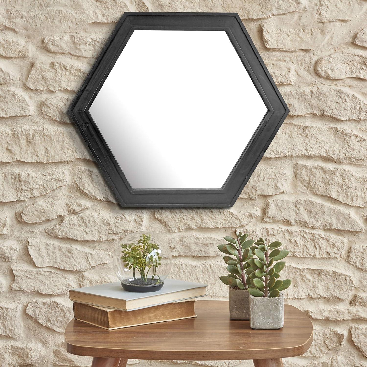 Alfret Wood Flat Wall Mirror