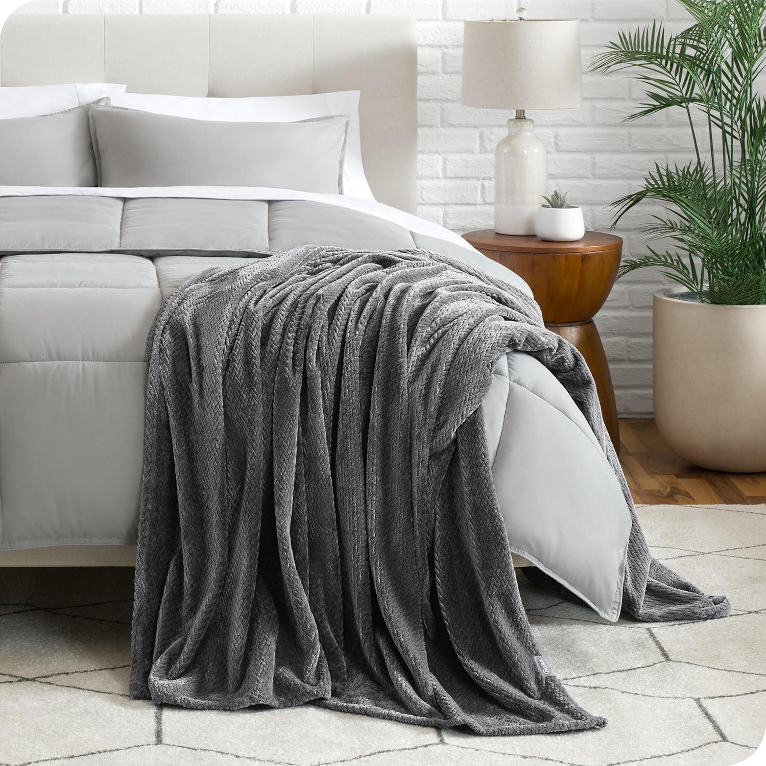 Bare Home Textured Microplush Blanket & Reviews | Wayfair