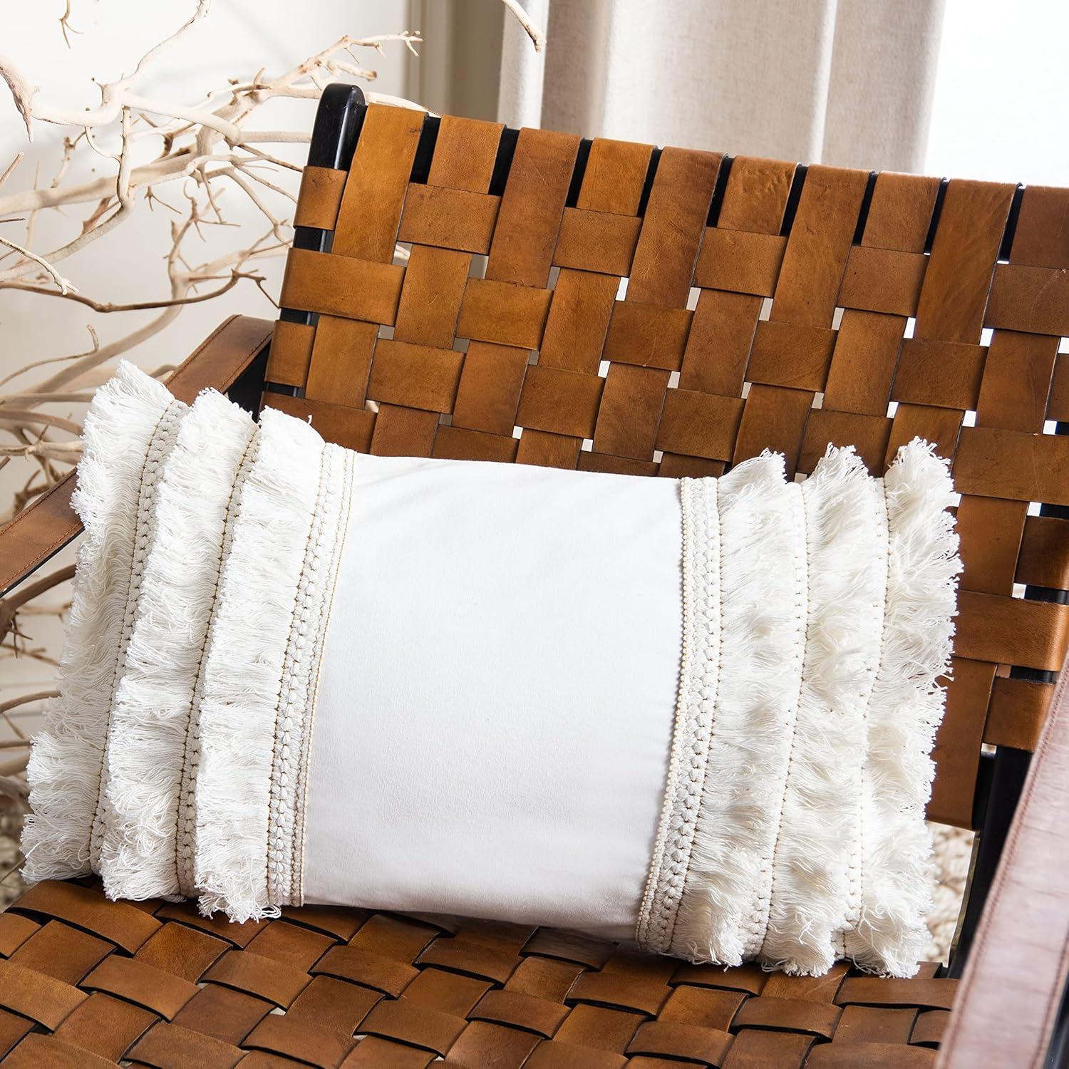 Hooda Fringed Cotton Throw Pillow