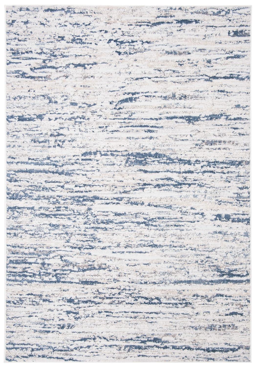 Amelia ALA768 Power Loomed Area Rug - Ivory/Blue - 5'3"x7'6" - Safavieh.