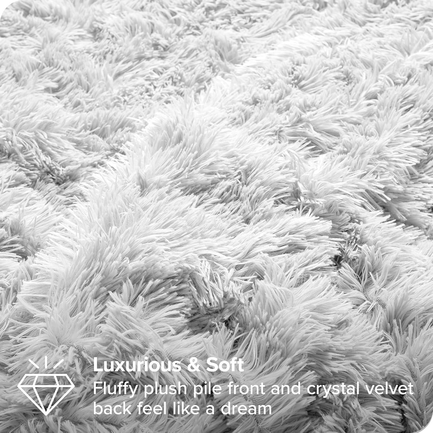Bare Home Shaggy Fleece Plush Duvet Cover