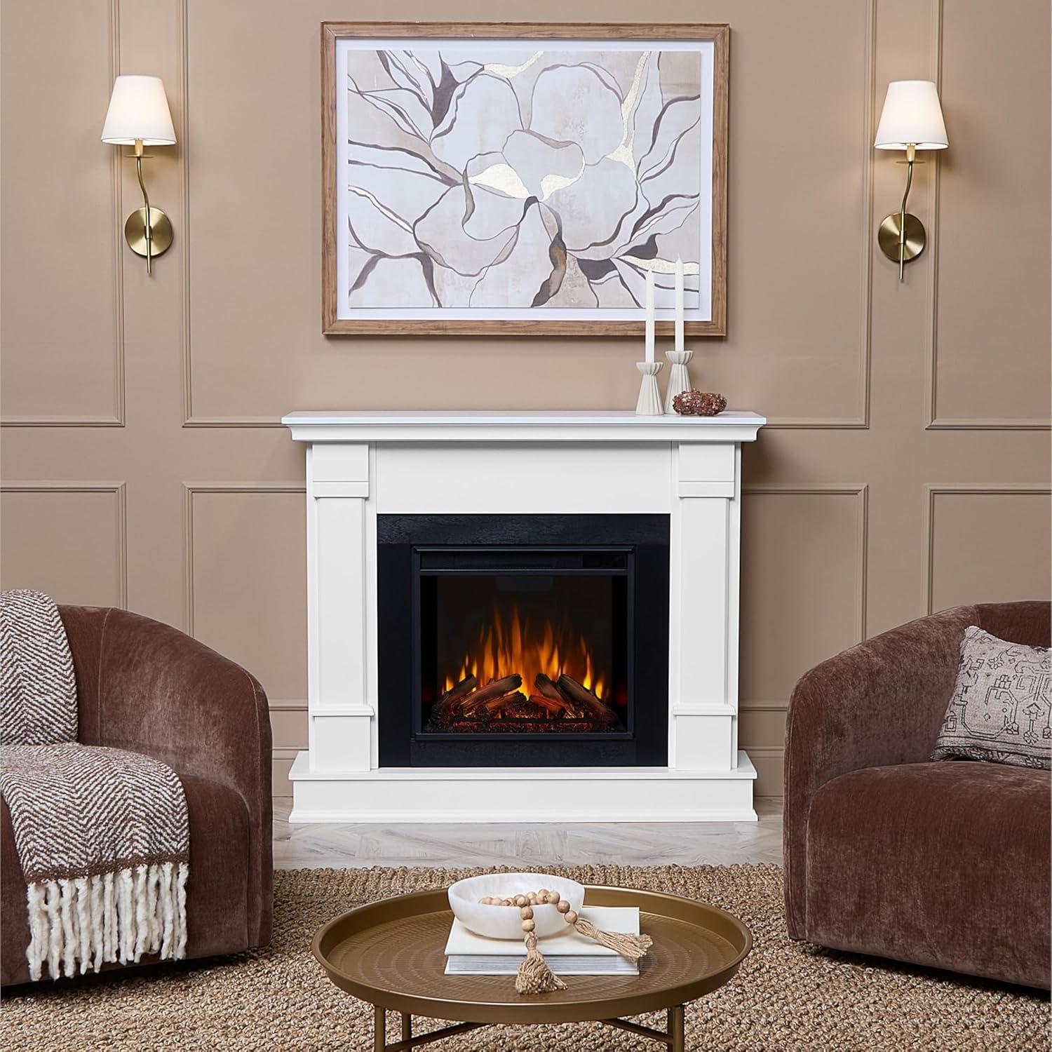 Silverton Electric Fireplace in White by Real Flame