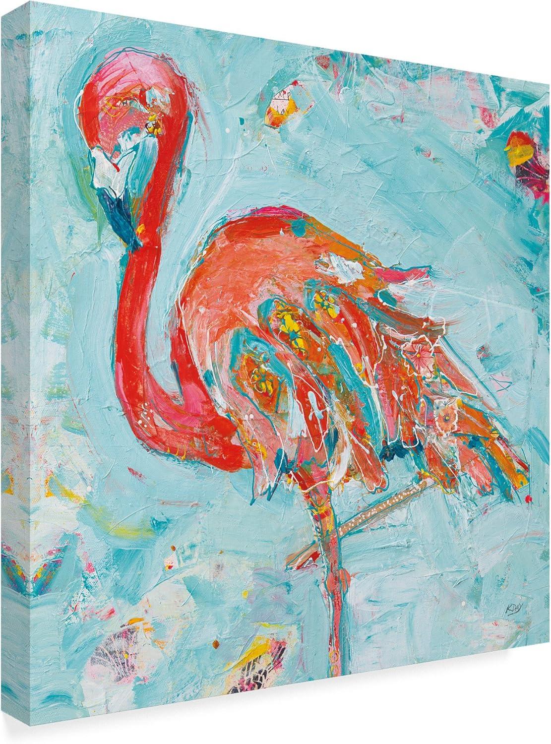 Trademark Fine Art -Kellie Day 'Flamingo Bright' Canvas Art