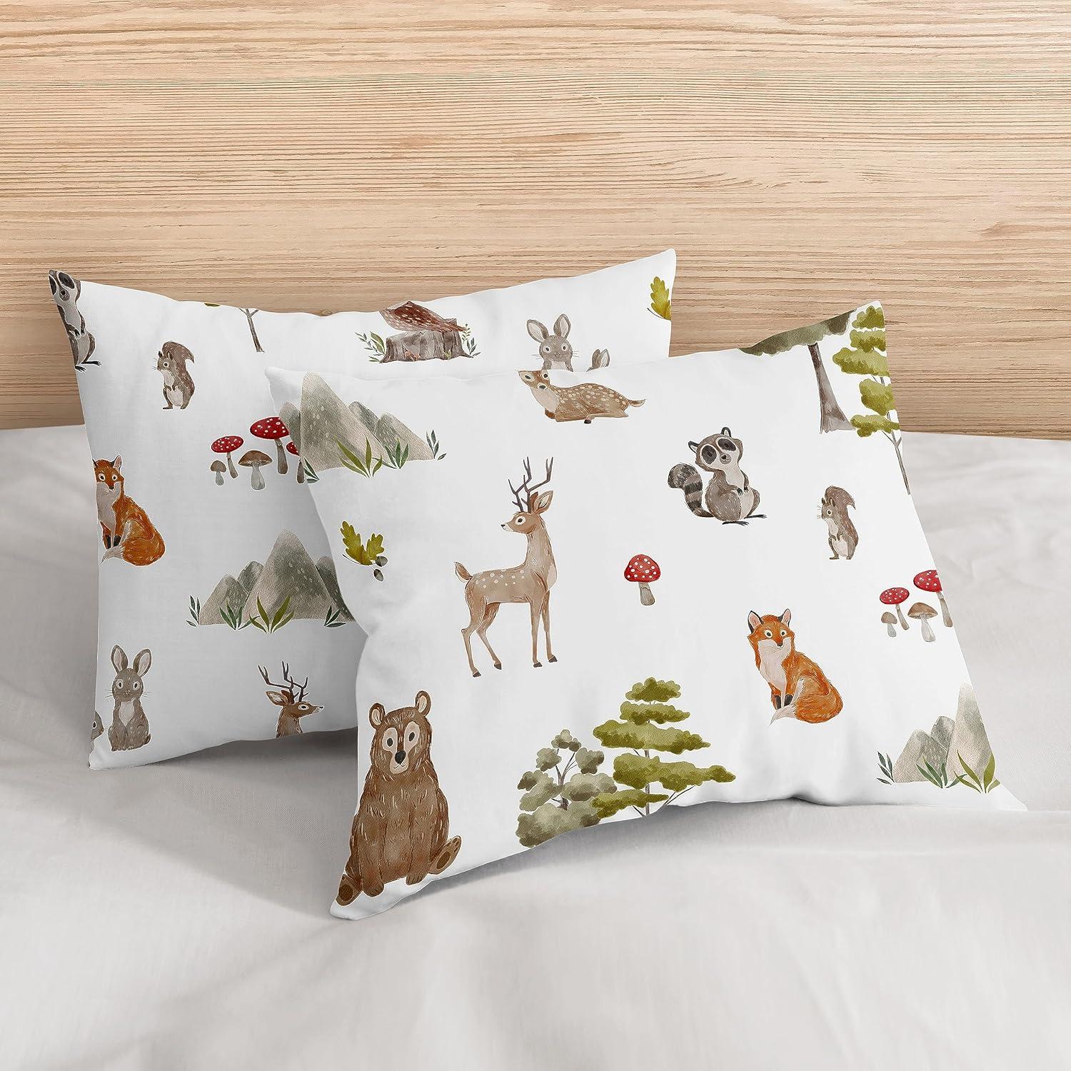 Watercolor Woodland Forest Animals Full / Queen Comforter Set by Sweet Jojo Designs