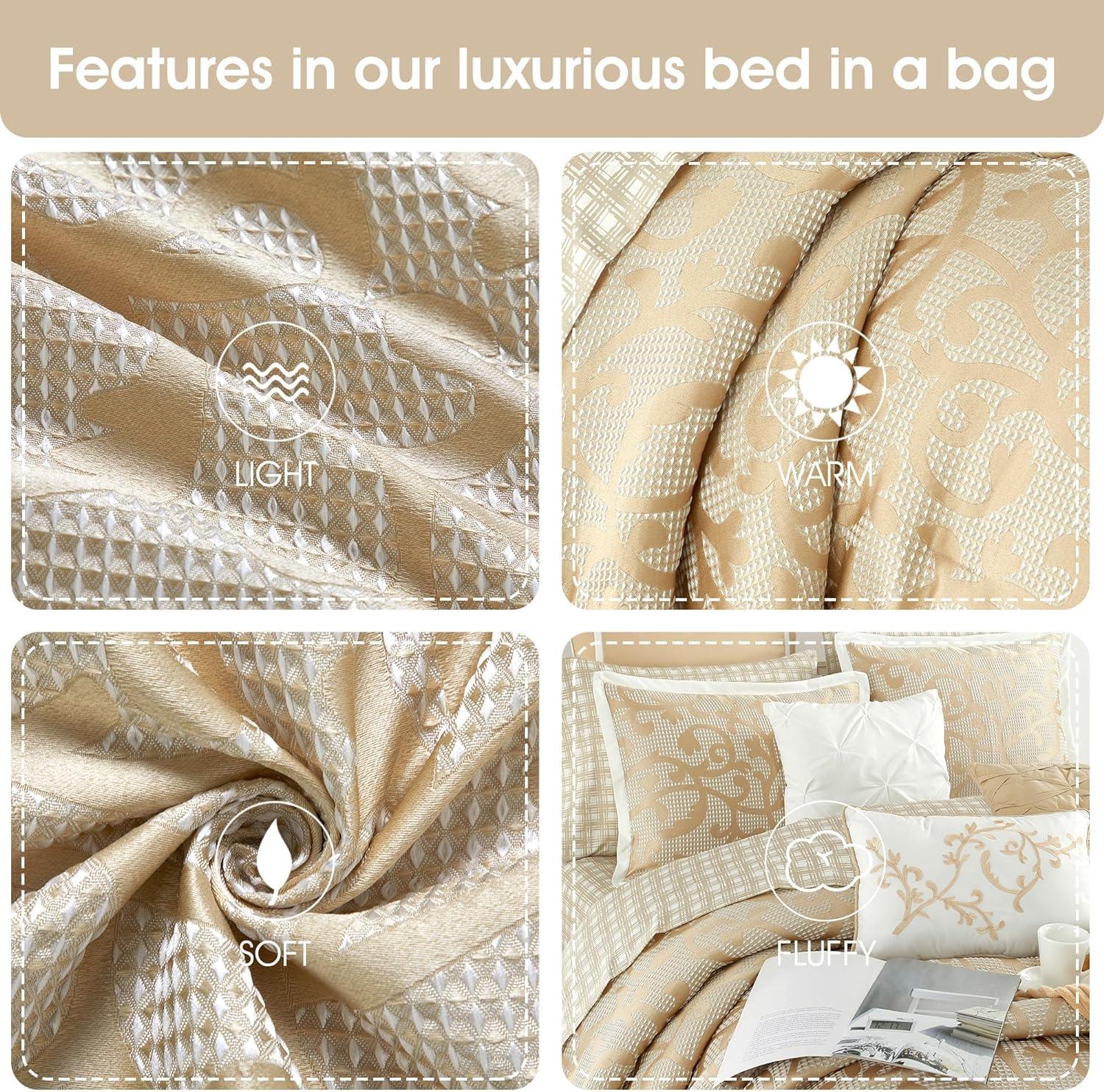 Janella 14 Piece Luxury Glam Comforter Set