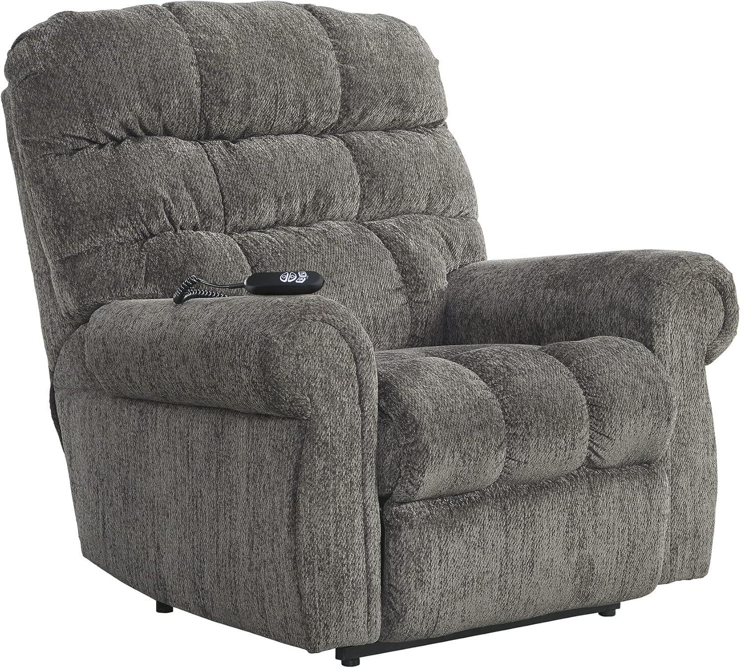 Ernestine Slate Gray Metal Power Lift Recliner