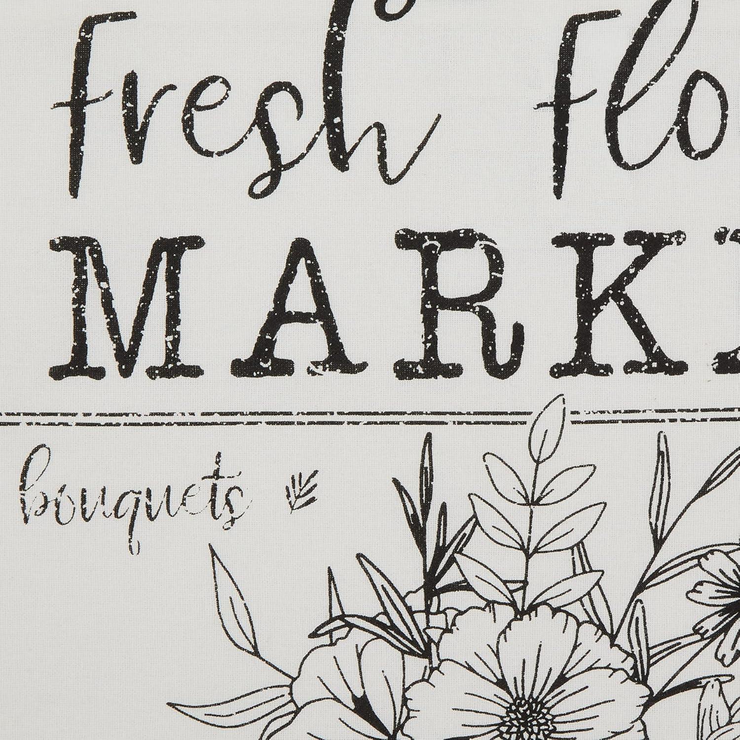 4pk 18"x18" Pig and Flower Market Farmhouse Check and Printed Square Throw Pillow Covers White - Design Imports: Cotton, Hidden Zipper