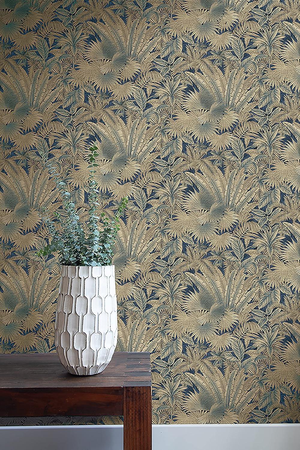 Tommy Bahama Bahamian Breeze Palm 18' L x 20.5" W Peel & Stick Wallpaper Roll