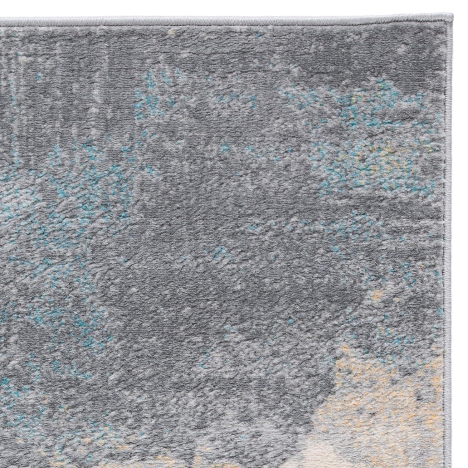 Jasper JSP114 Power Loomed Area Rug - Grey/Gold - 4'x6' - Safavieh.