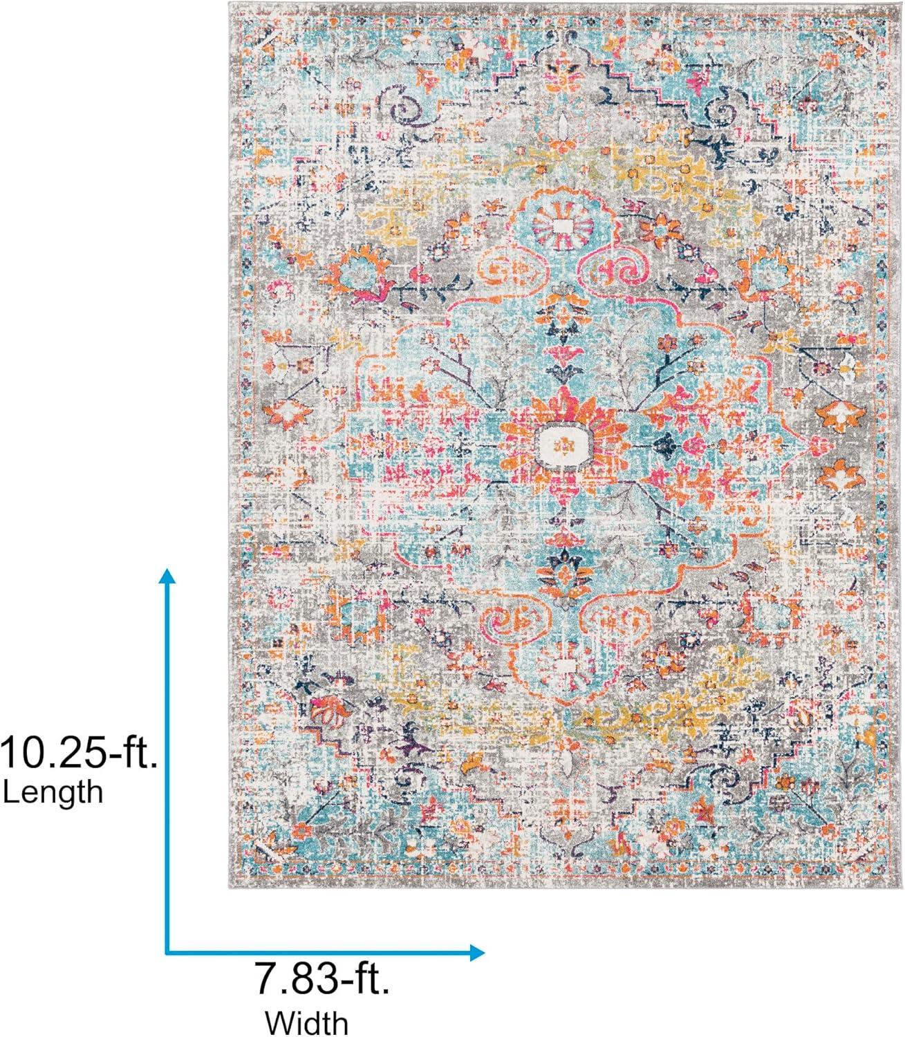 Artistic Weavers Harput Medallion Area Rug, Aqua, 7'10" x 10'3"