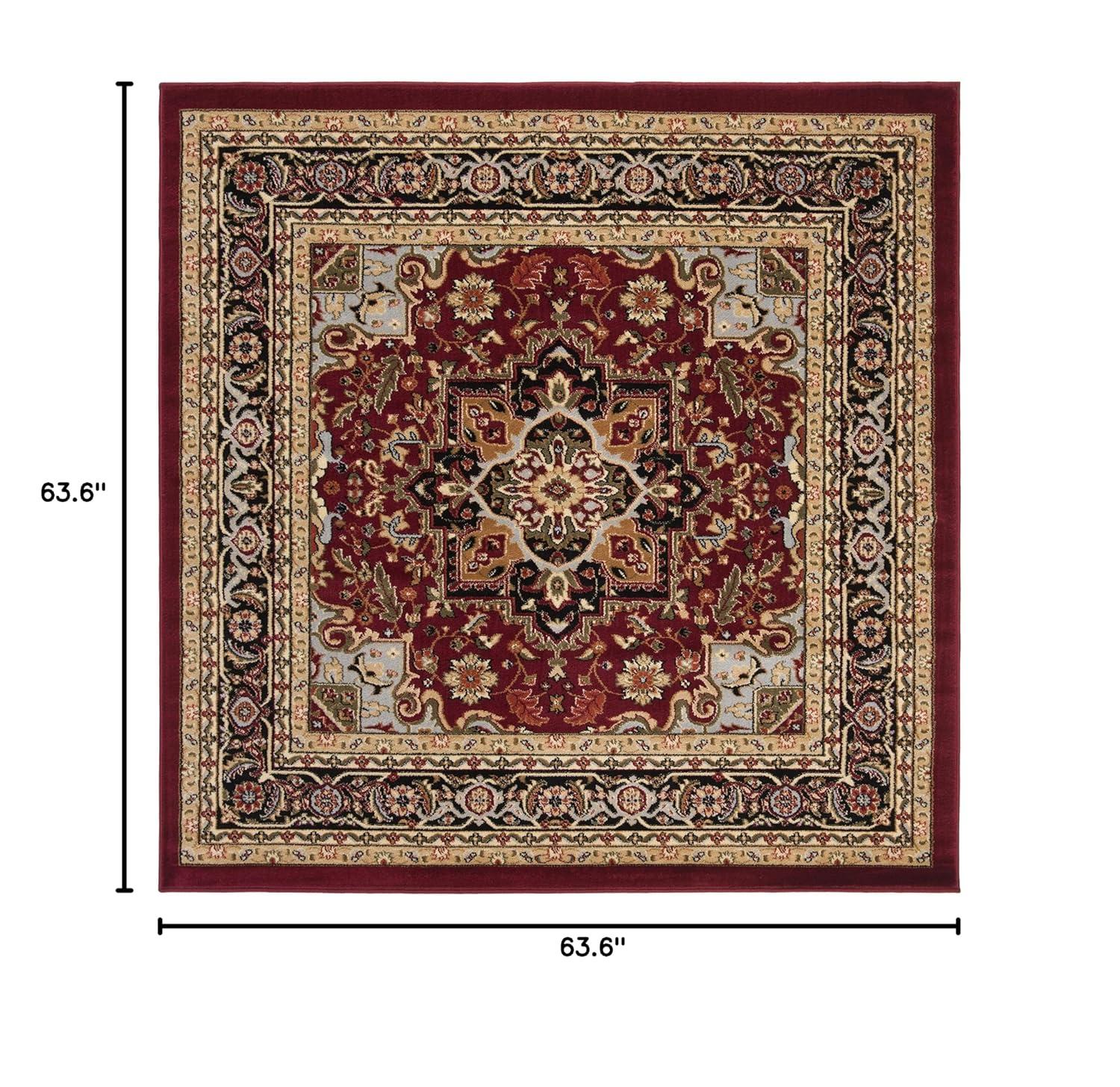 Lyndhurst Heriz LNH330 Power Loomed Accent Rug - Red/Black - 3'3"x5'3" - Safavieh