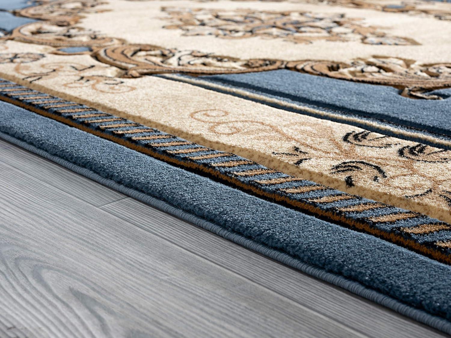 United Weavers Bristol Area Rug 2050 10560 Fallon Blue Curls Petals 2' 7" x  4' 2" Rectangle
