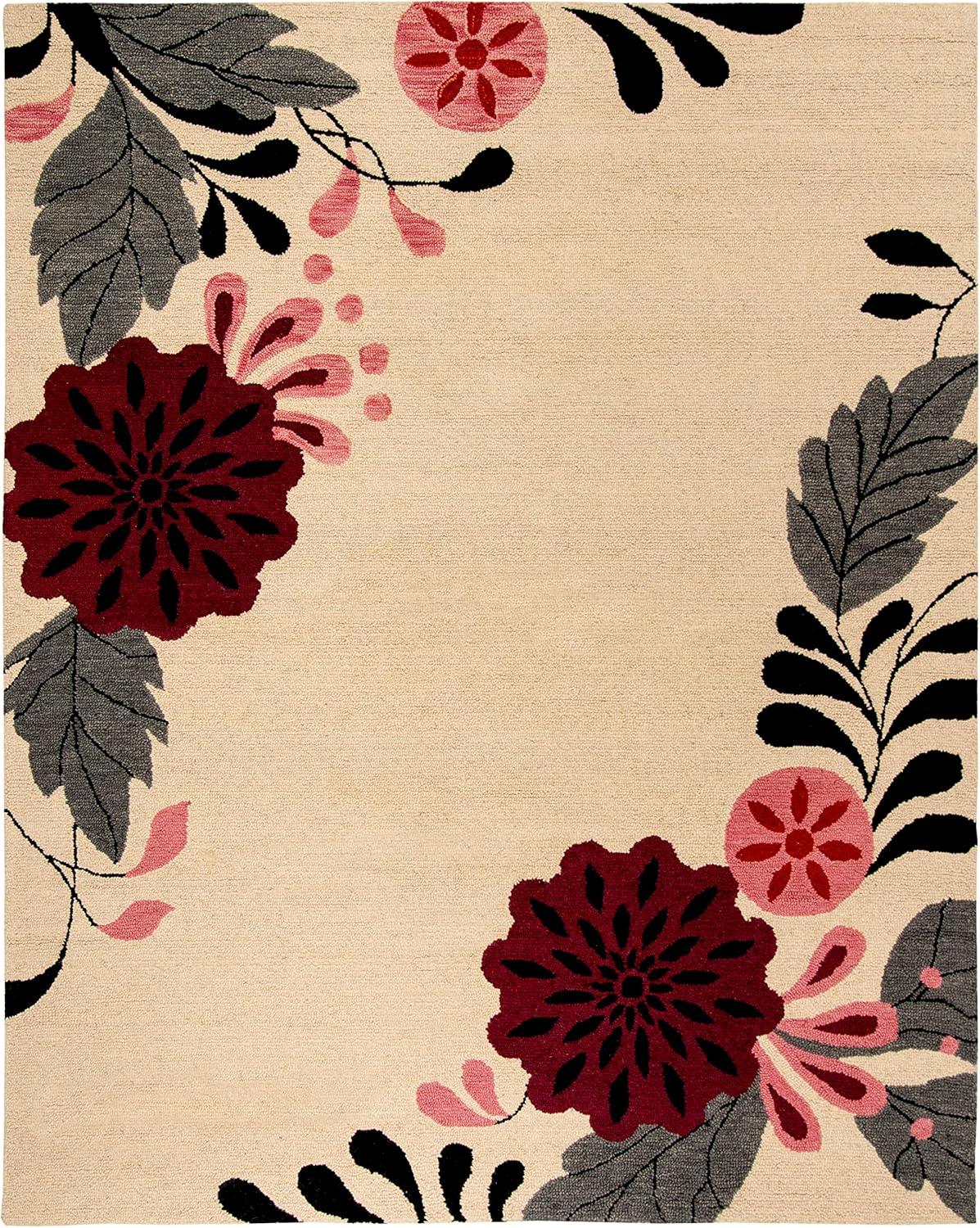 Wool Floral Indoor Rug