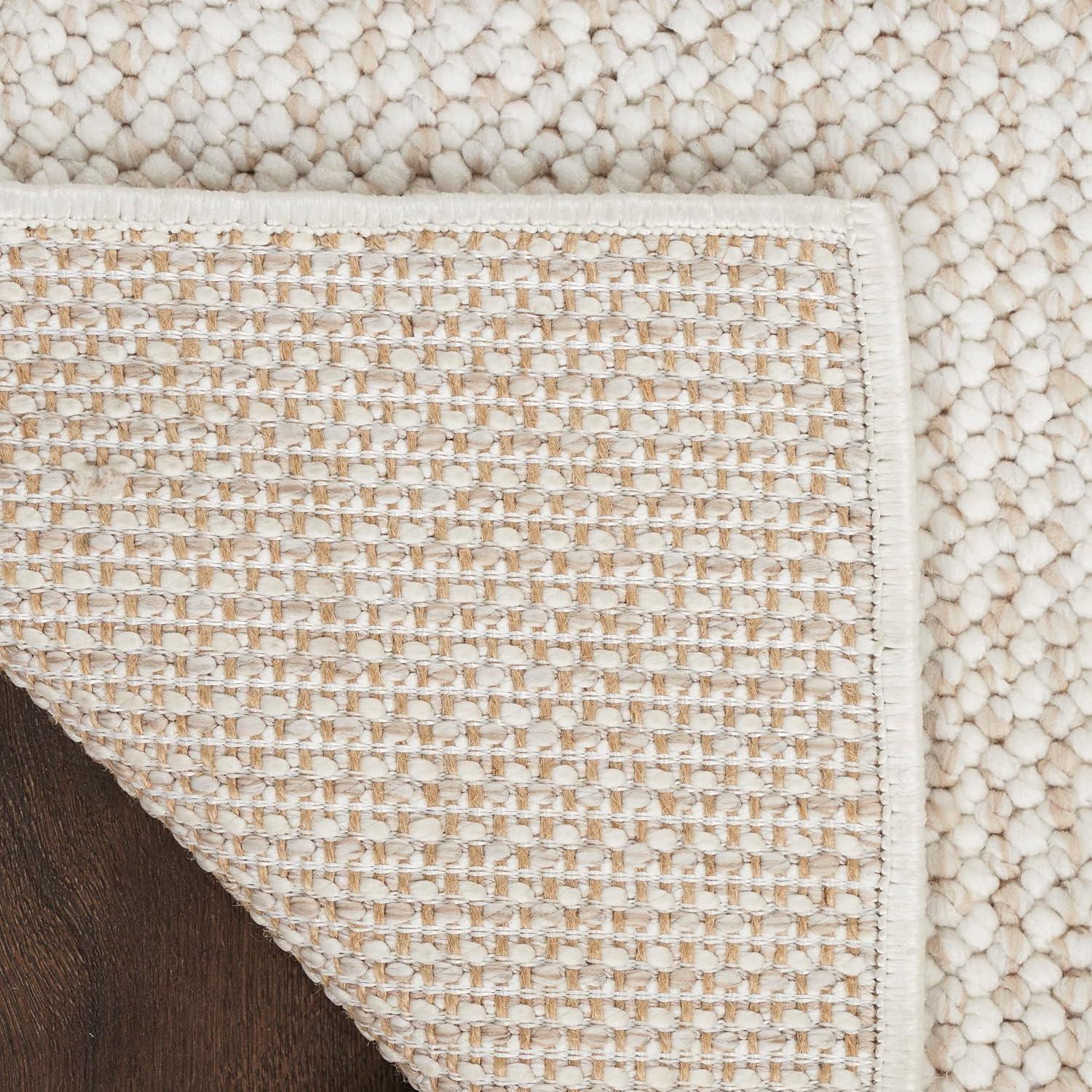 Nourison Textured Home Modern Indoor Rug Ivory Beige 9' x 12'