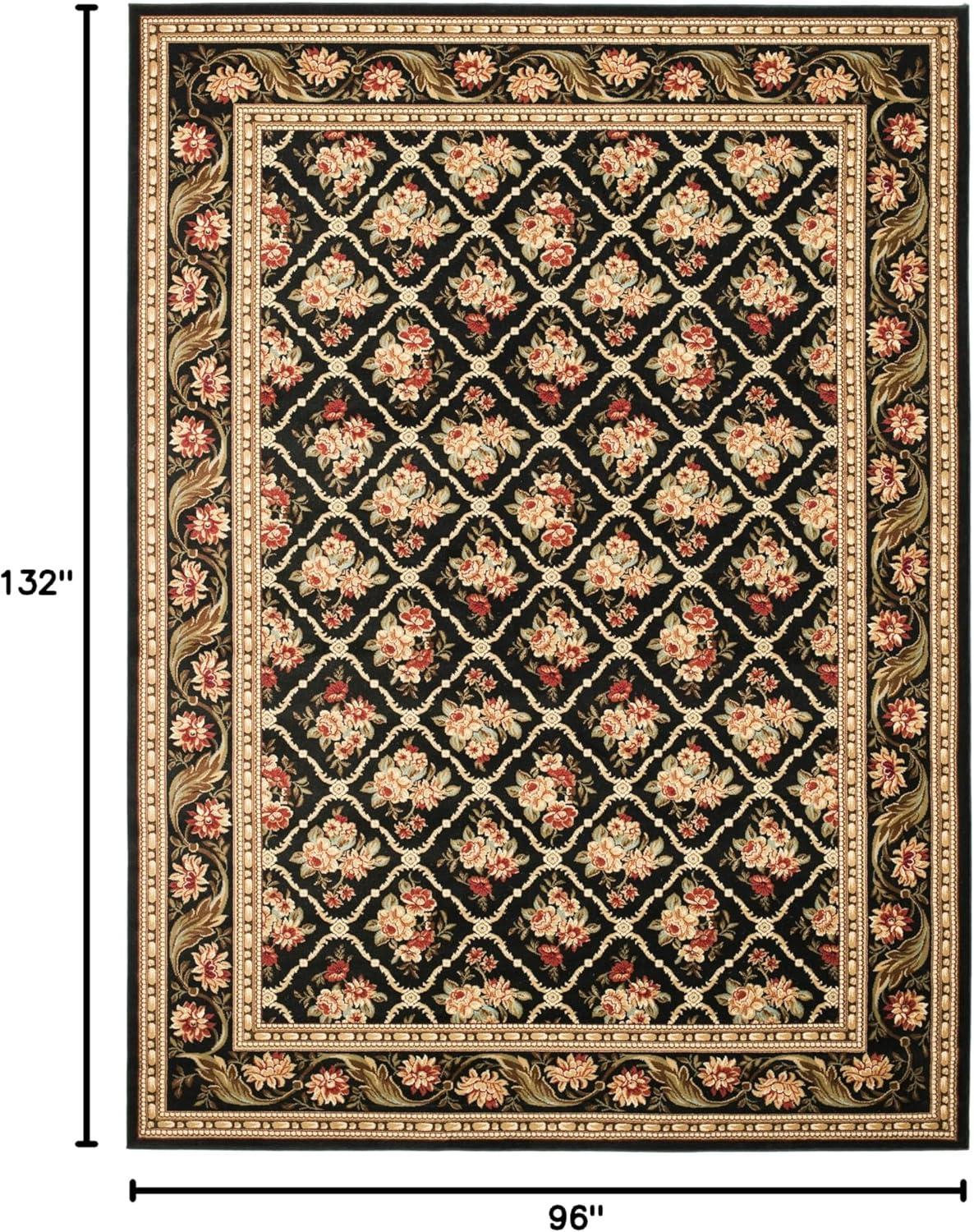 Lyndhurst LNH556 Power Loomed Area Rug - Black/Black - 8'x11' - Safavieh.