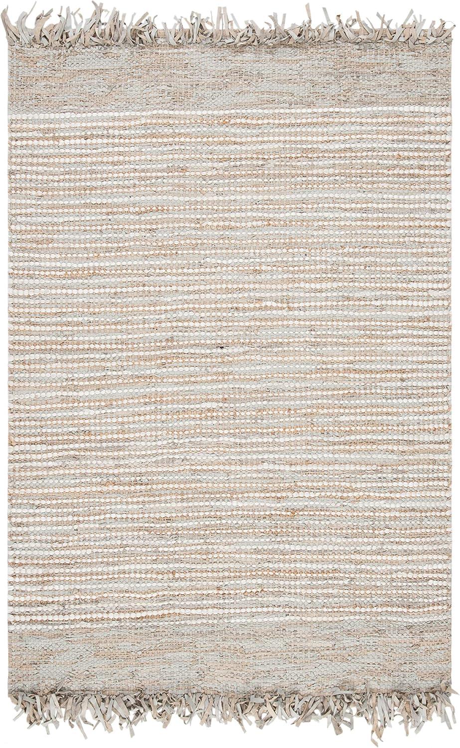 Vintage Leather VTL373 Hand Woven Area Rug - Beige/Multi - 4'x6' - Safavieh.