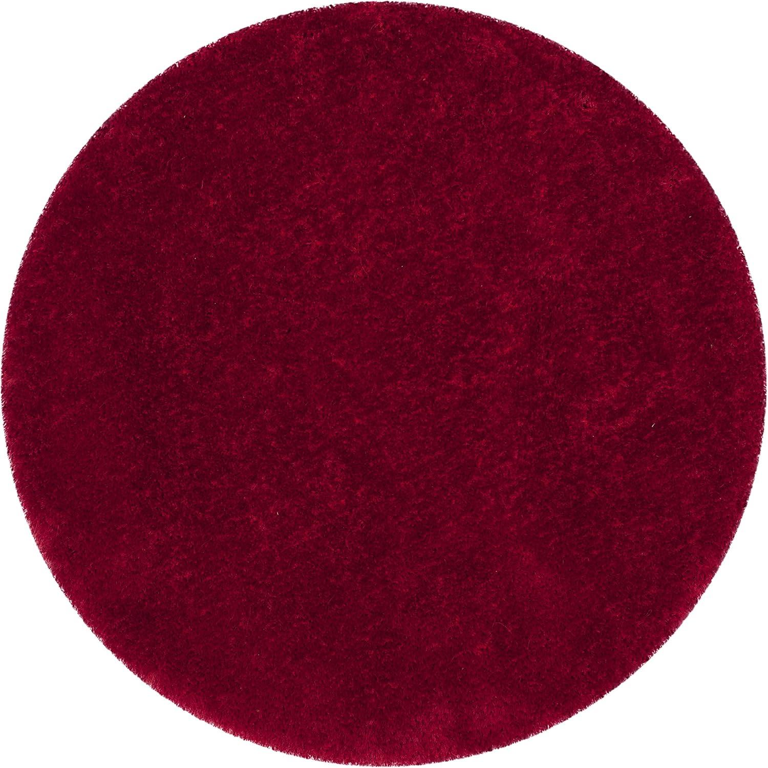 Luxe Shag SGX160 Hand Tufted Indoor Area Rug - Red - 8' Round - Safavieh