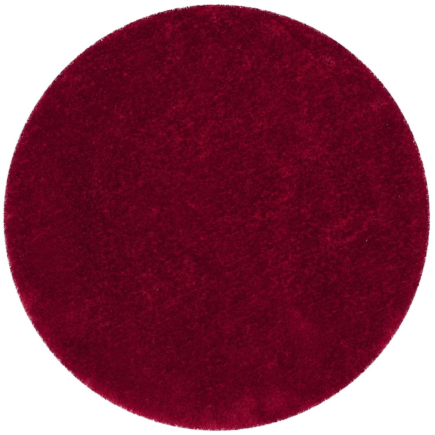 Luxe Shag SGX160 Hand Tufted Indoor Area Rug - Red - 8' Round - Safavieh