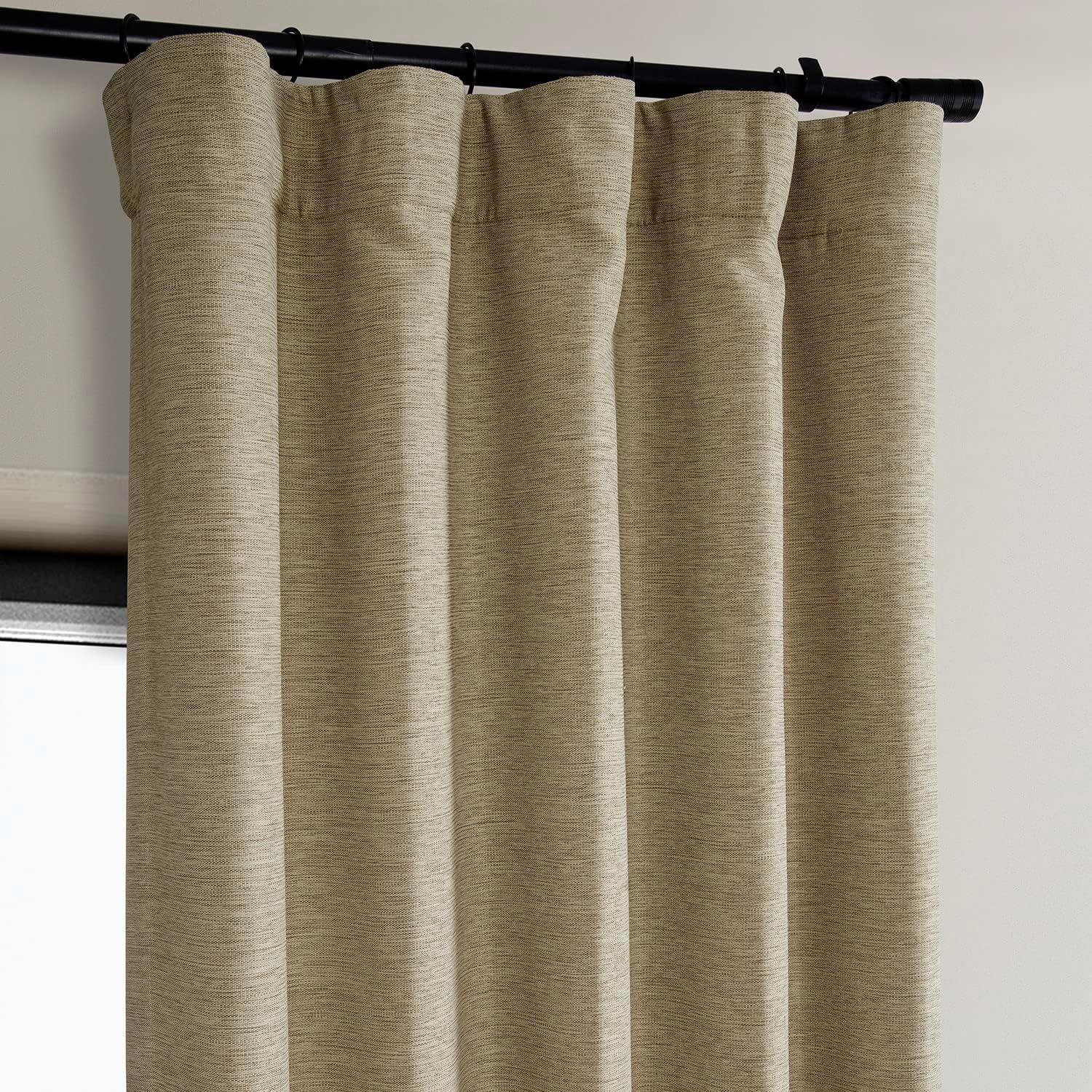 Ginger Polyester Blackout Puddle Length Drape Panel