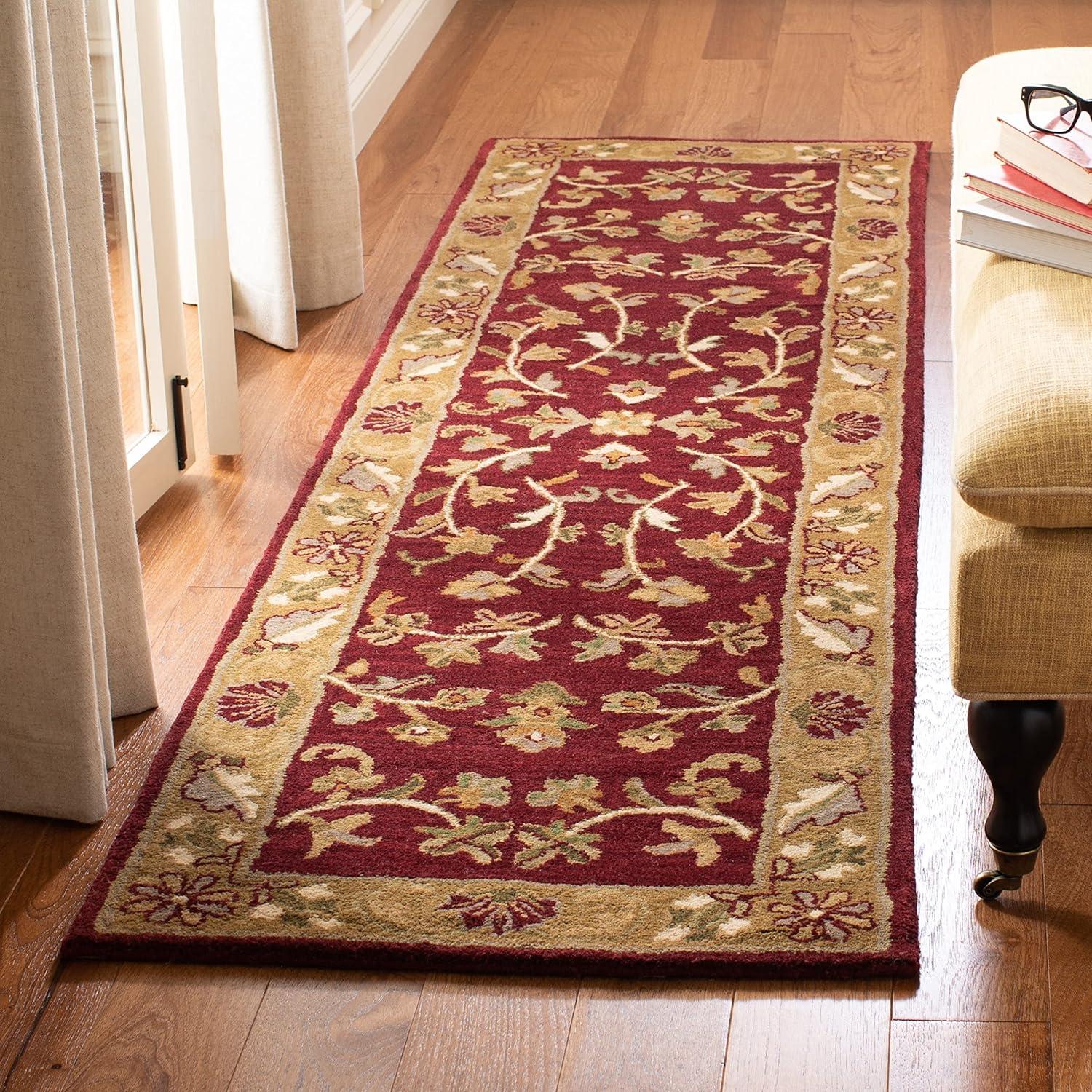 SAFAVIEH Heritage Ainsley Traditional Wool Area Rug, Red/Gold, 3' x 5'