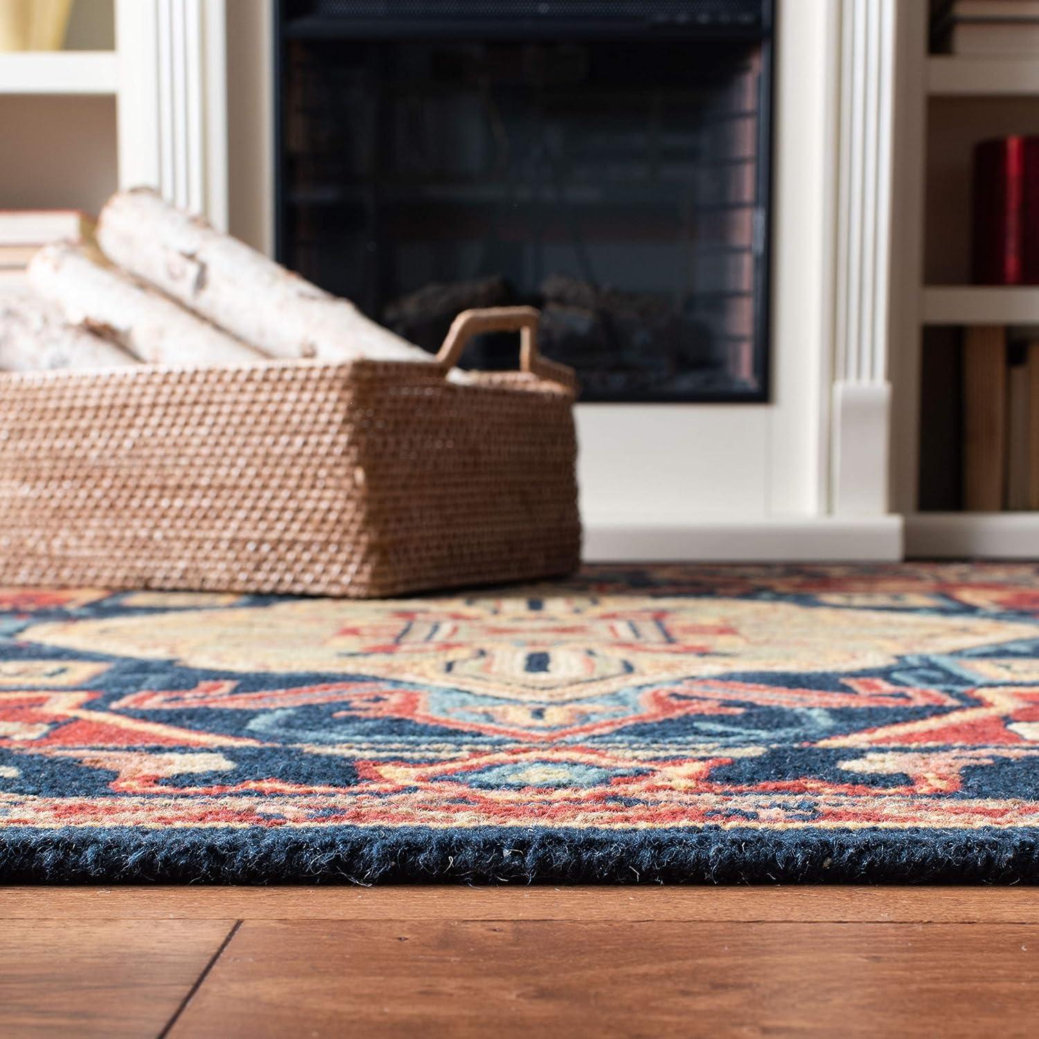 Heritage HG920 Hand Loomed Area Rug - Beige/Grey - 8'9"x11'9" - Safavieh.