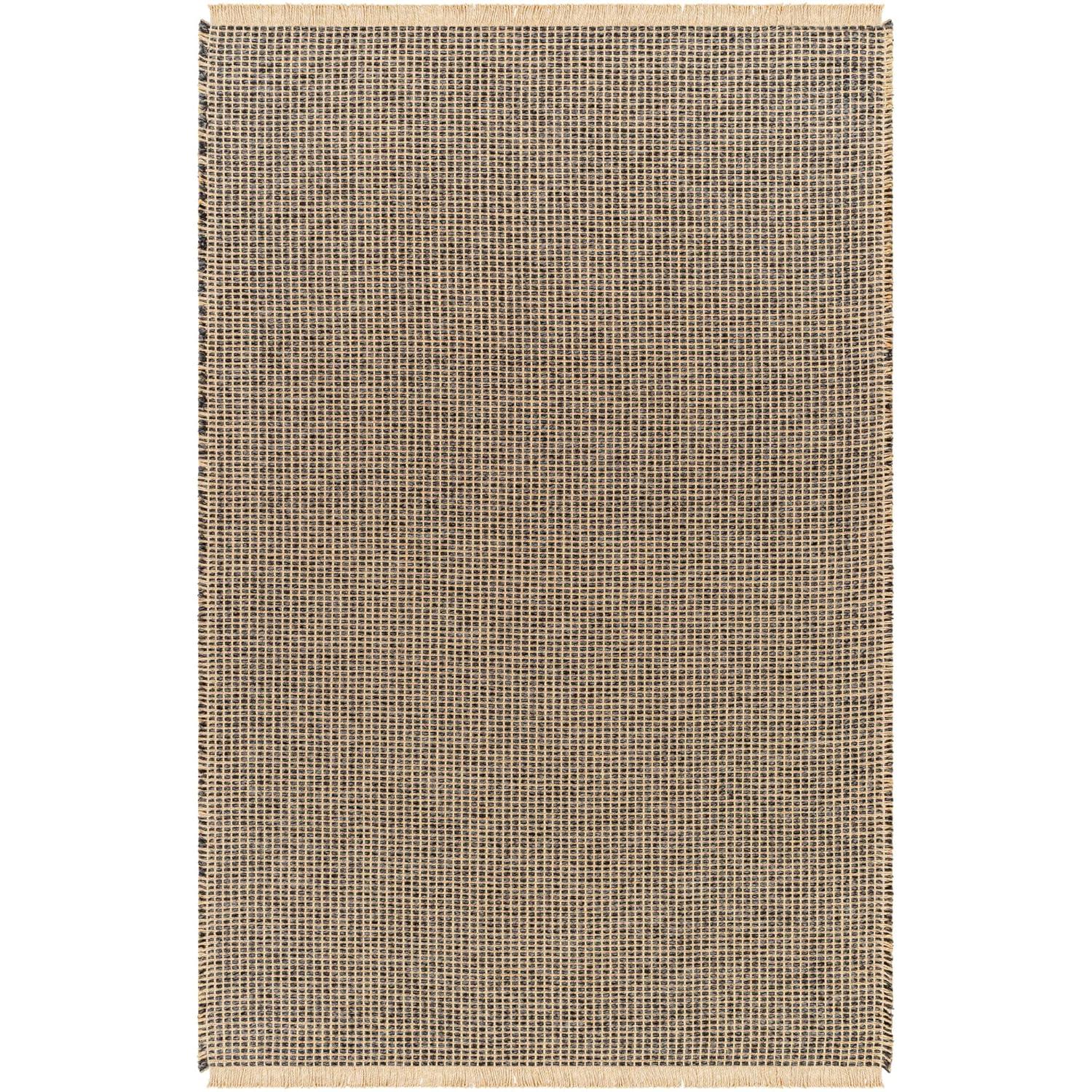 Kimi II Jute Rug by Becki Owens x Surya - Black and Natural / 3'11" x 5'7"