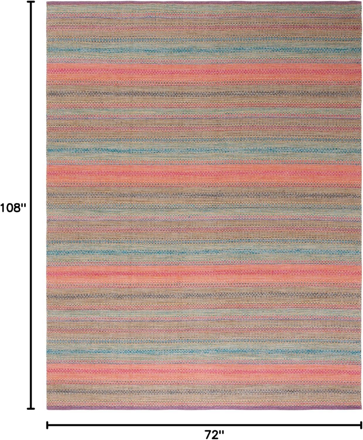 Kilim KLM475 Hand Woven Area Rug - Pink/Blue - 6'x9' - Safavieh.