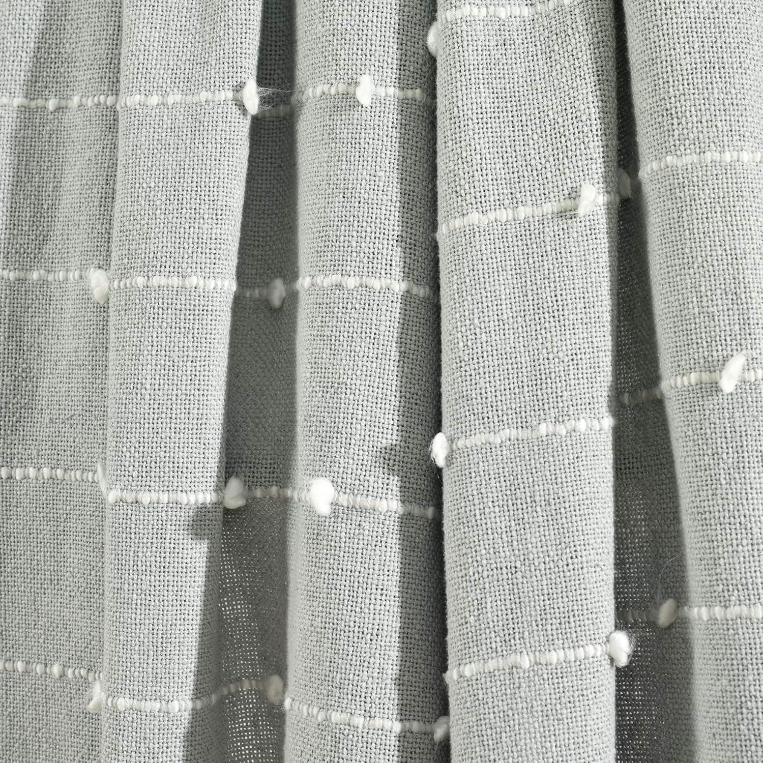 50"x60" Boho Tufted Cotton Woven Tassel Throw Blanket with Fringes Light Gray - Lush Décor: Decorative for Bed & Couch