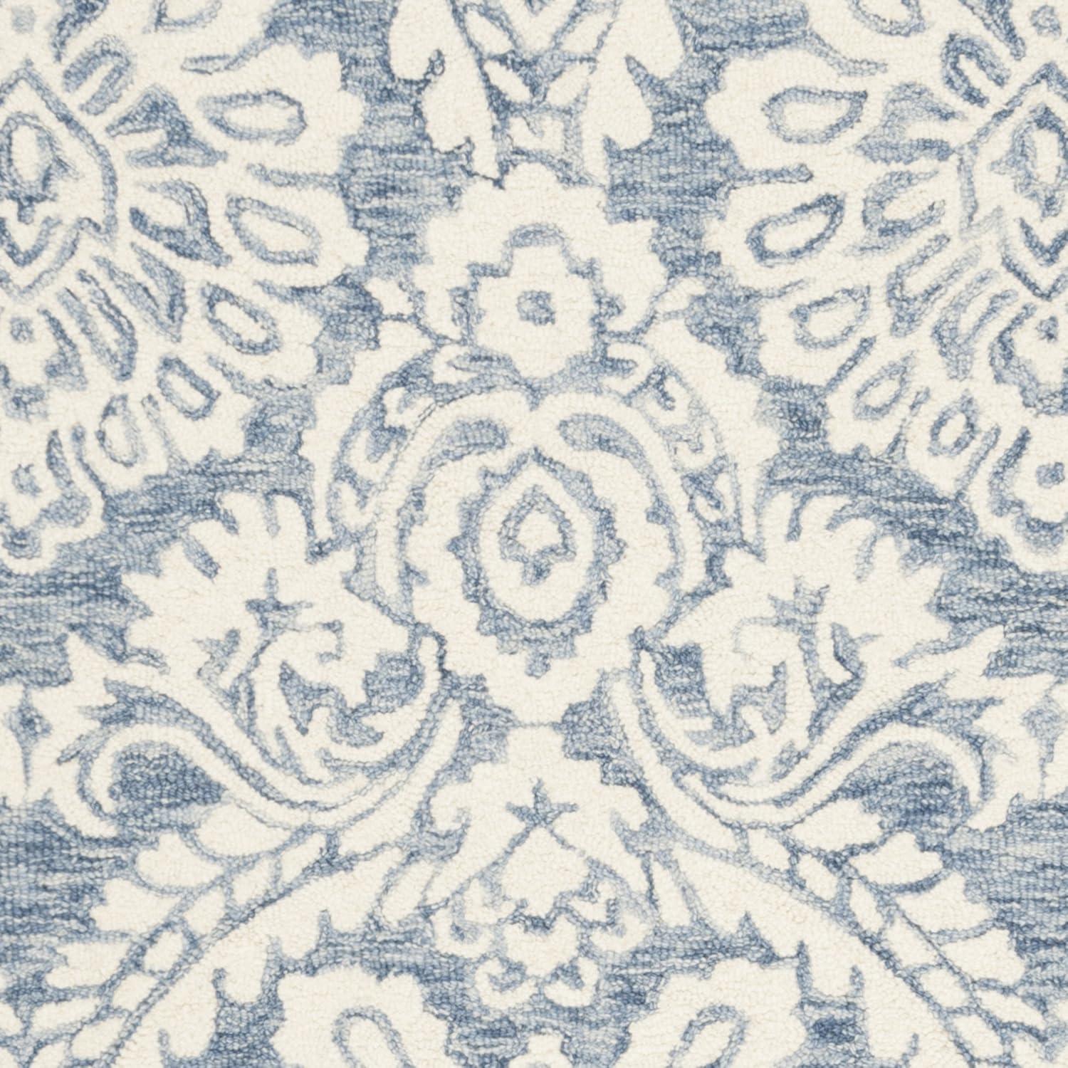 Tansy Handmade Wool Blue/Ivory Rug