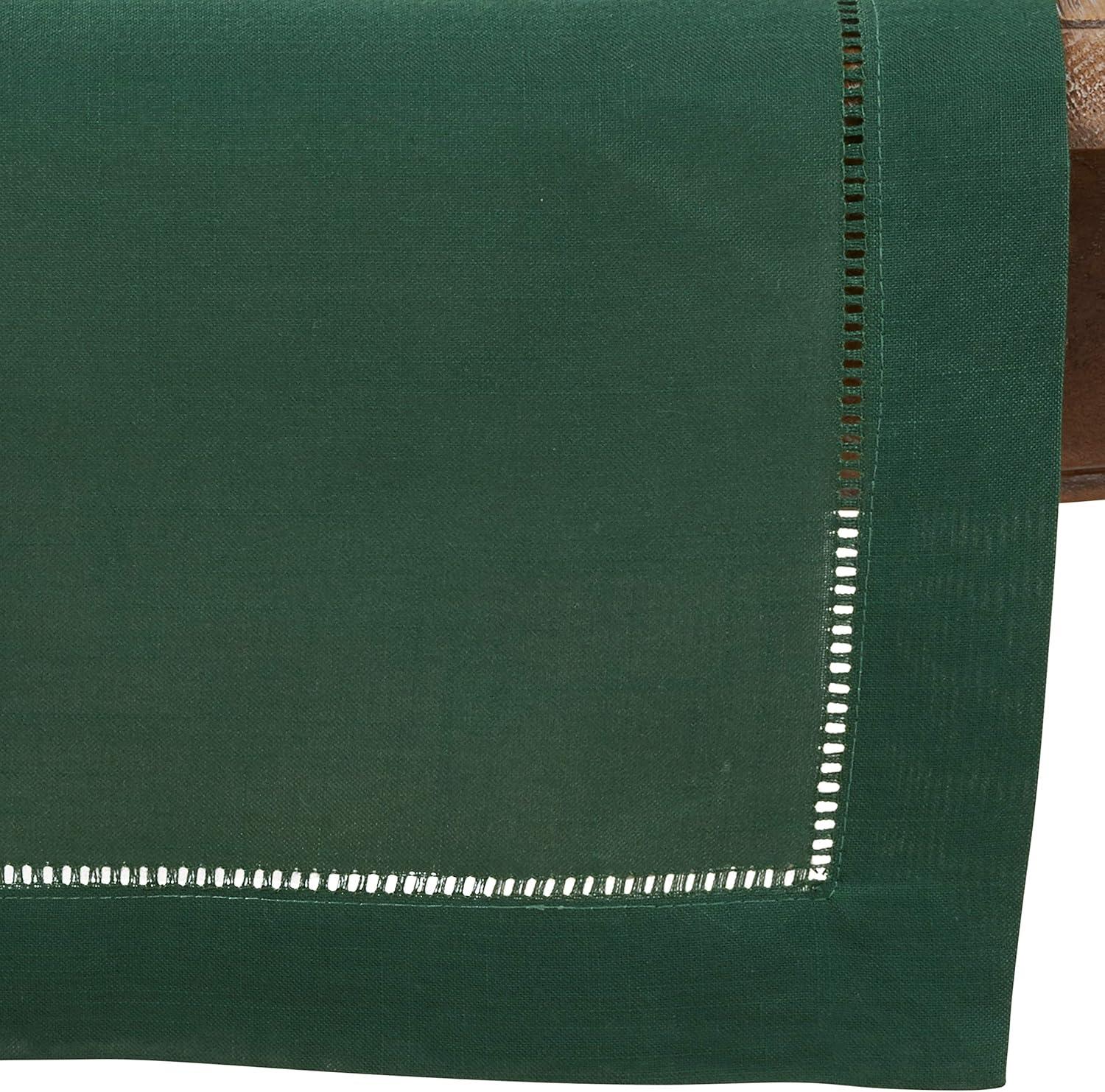 Saro Lifestyle Classic Hemstitch Border Table Runner