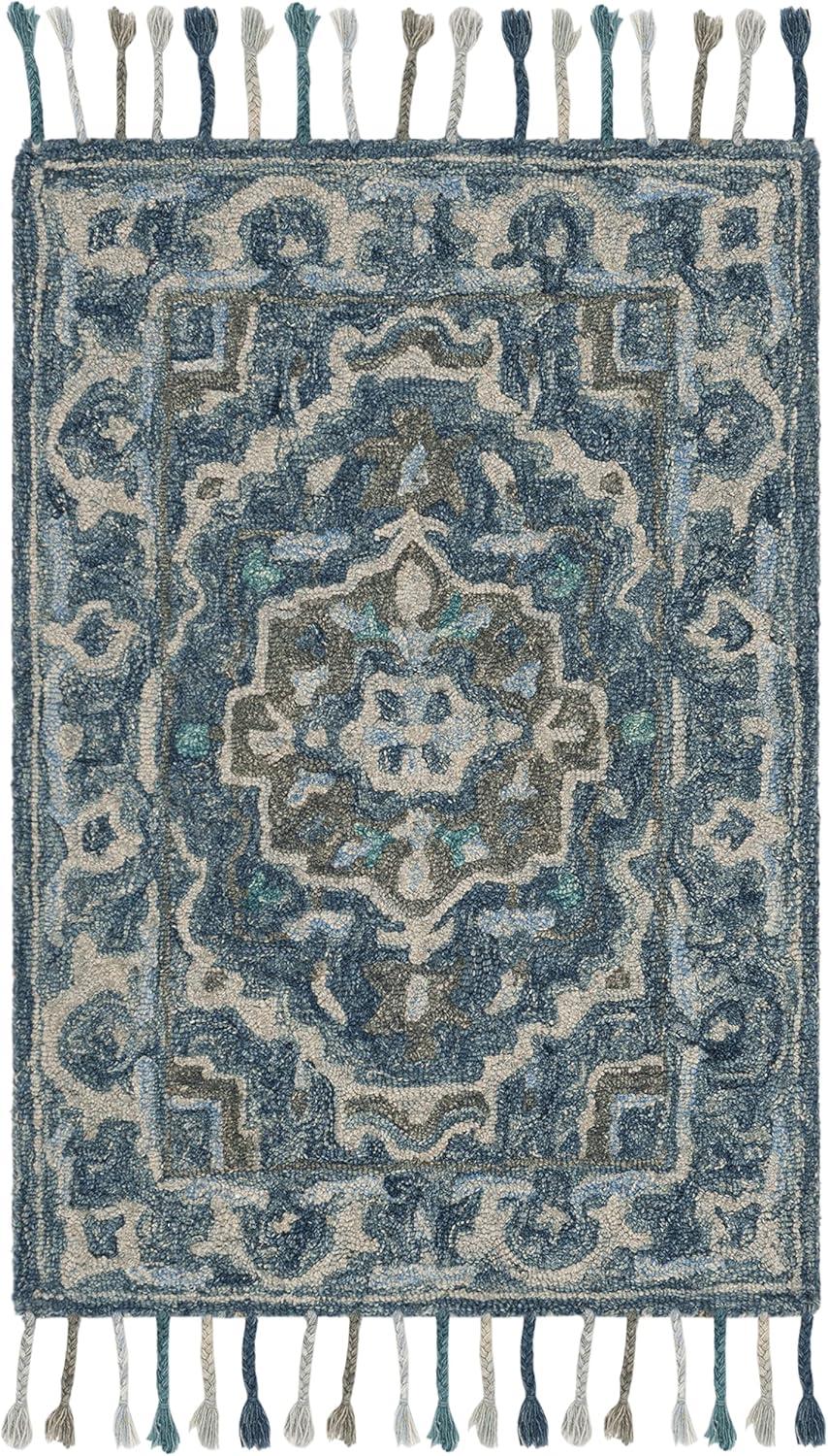 Aspen APN230 Hand Tufted Indoor Accent Rug - Dark Blue/Grey - 3'x5' - Safavieh