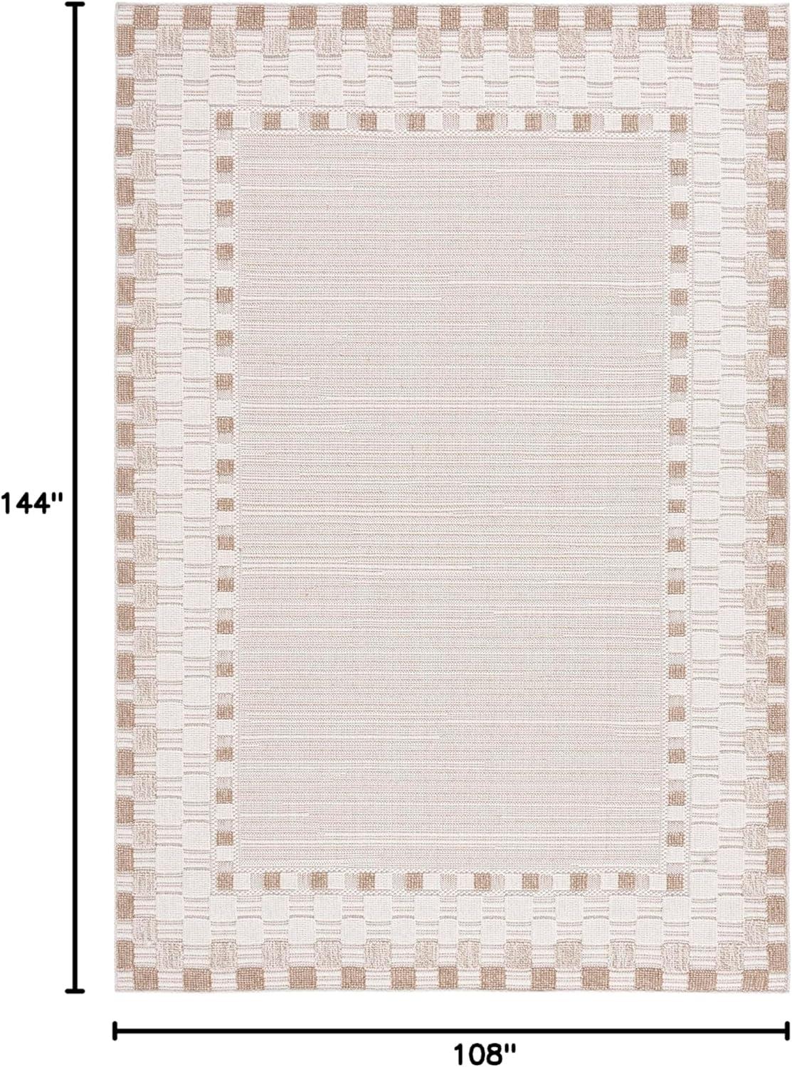 Gray Synthetic 9' x 12' Flat Woven Reversible Area Rug