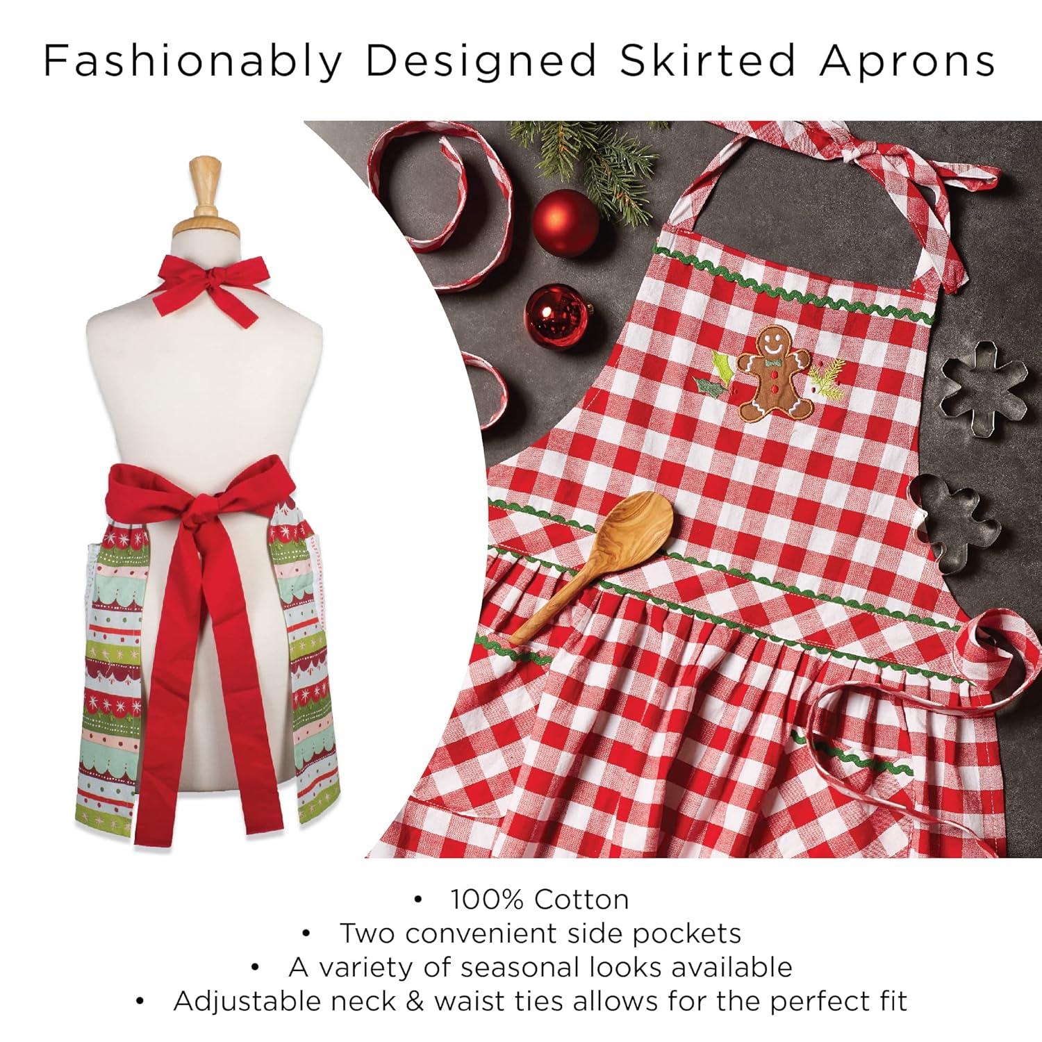 Design Imports Black/White Gingham Apron