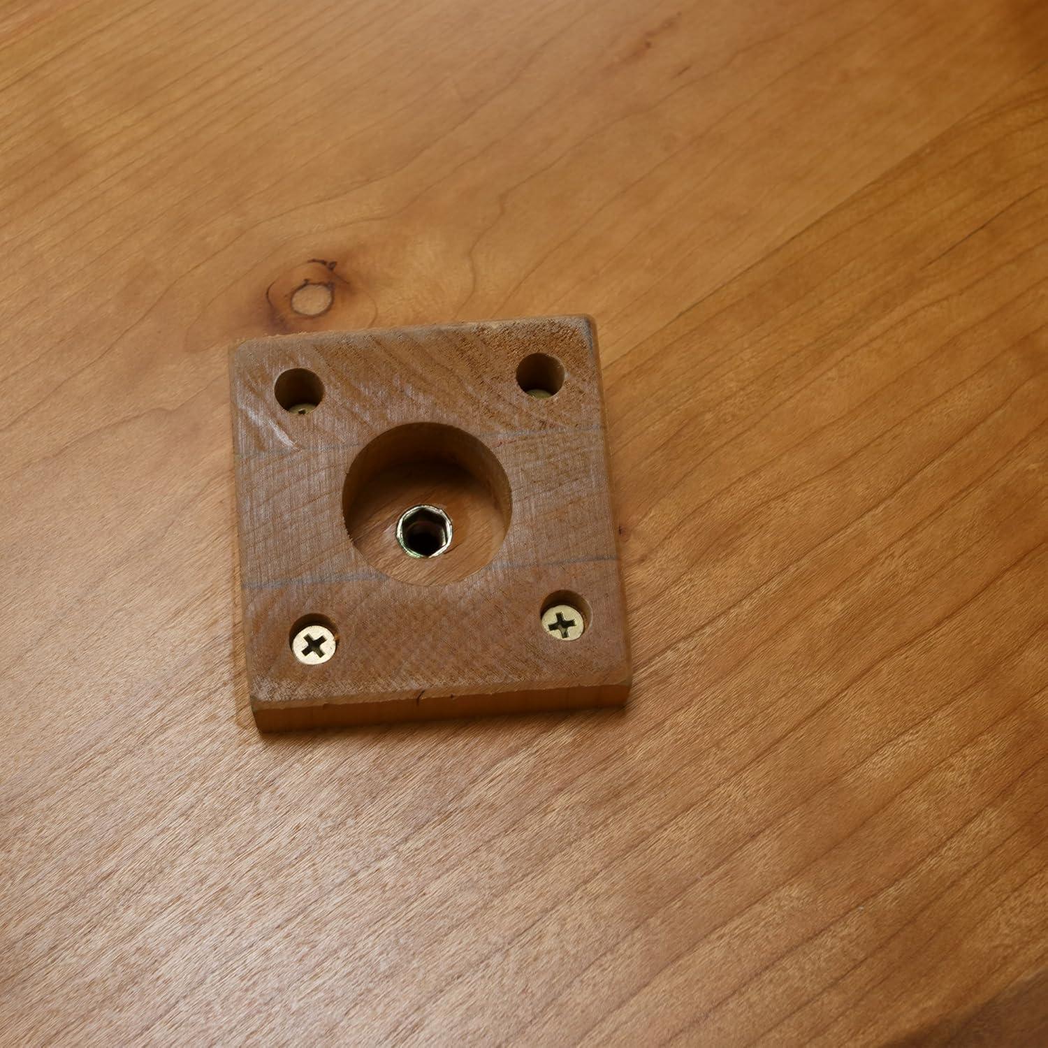 Mesa Natural Cherry Round Coffee Table with Maple Top and Storage