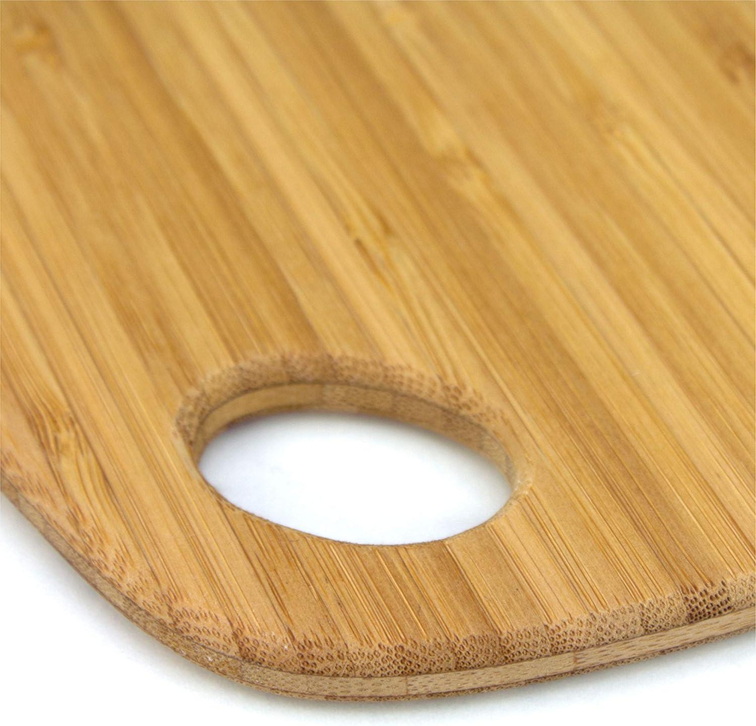 GreenLite™ Dishwasher Safe Bamboo Cutting Board, "Jet" Series 13-1/2" x 9"